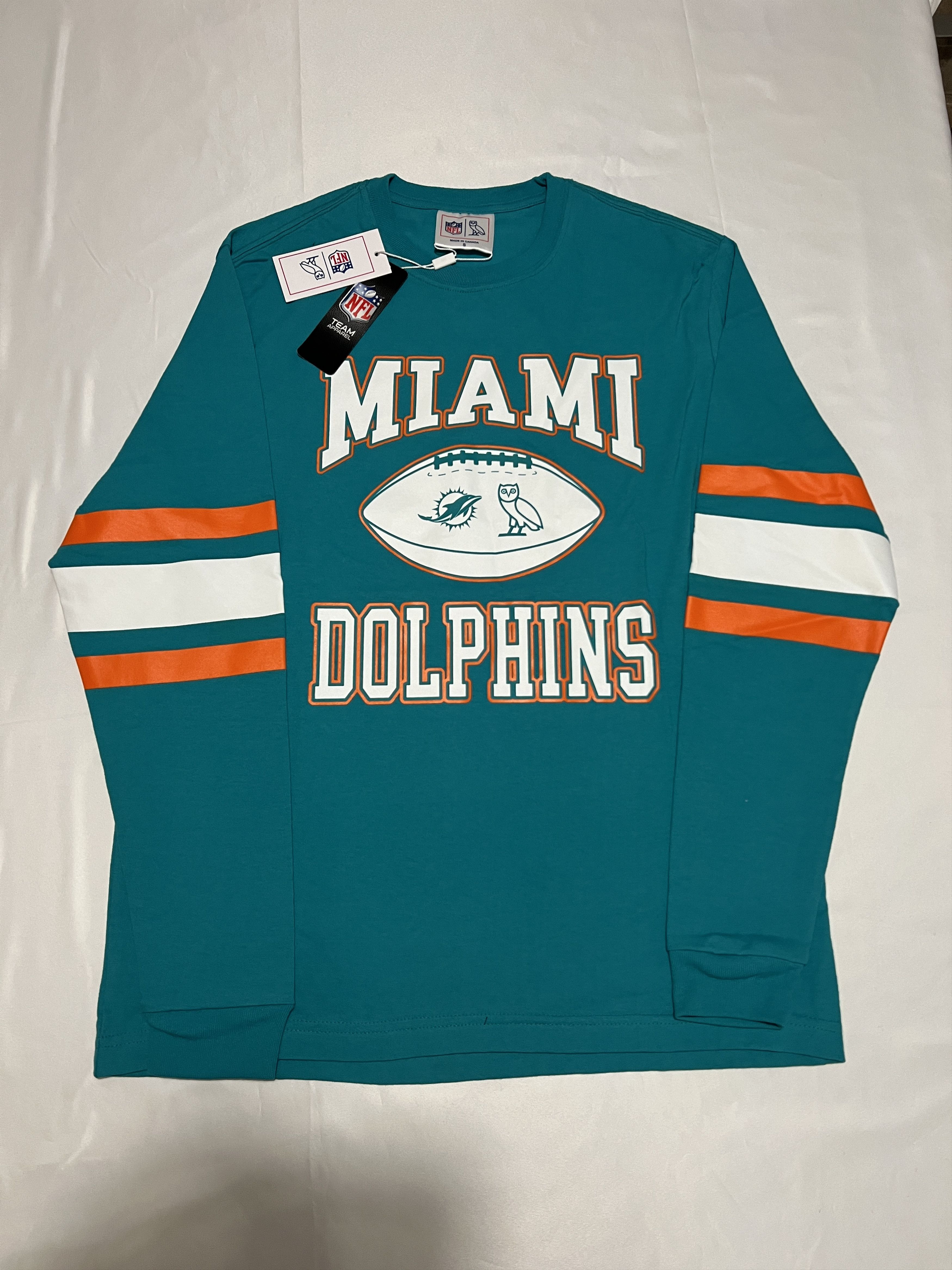 Drake OVO x NFL Miami Dolphins Long Sleeve Size US S / EU 44-46 / 1 - 2 Thumbnail