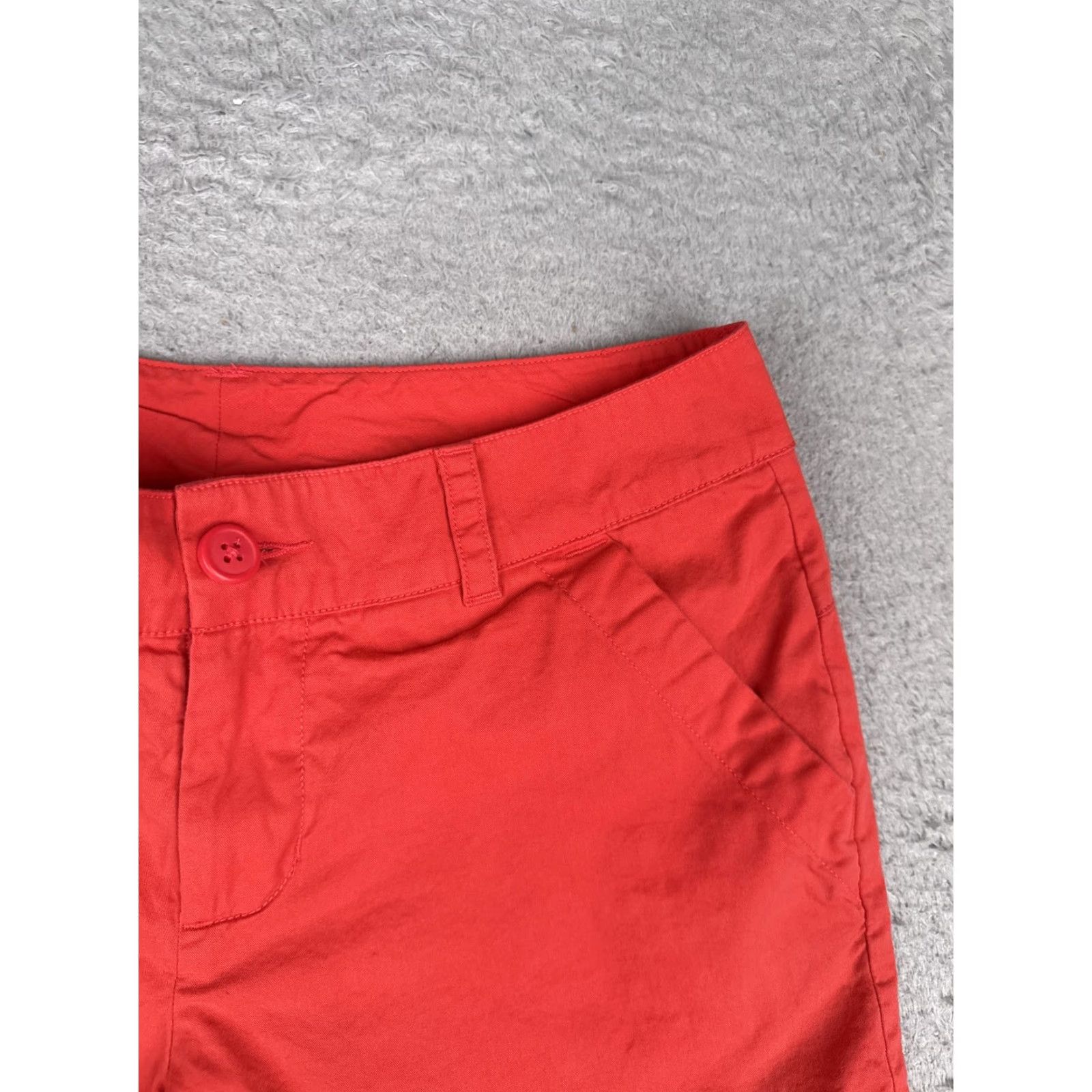 Vintage Columbia Shorts Womens 8 Red Chino Twill Cotton Flat Front Hiking Casual Travel Size 30" / US 8 / IT 44 - 5 Thumbnail