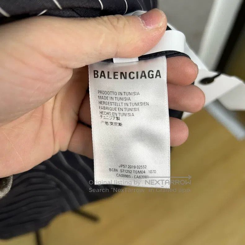 Balenciaga Balenciaga size 40 Striped black and pink letter logo shir Size XS / US 0-2 / IT 36-38 - 4 Thumbnail