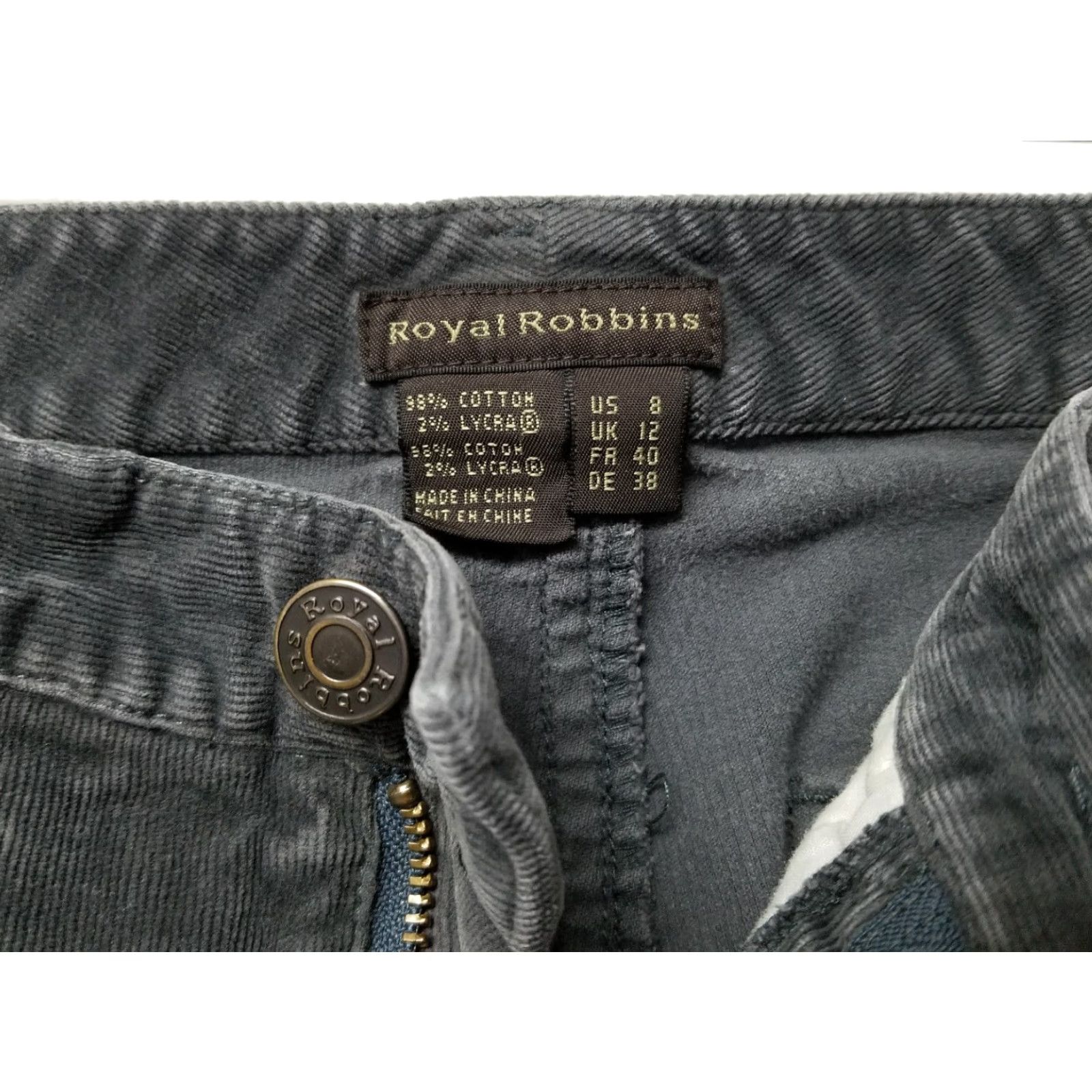 Royal Robbins VINTAGE Royal Robbins Gray Corduroy Pants 8 Career Office Fashion Women Corduroys 31 inch Inseam Womens Size 30" / US 8 / IT 44 - 3 Thumbnail