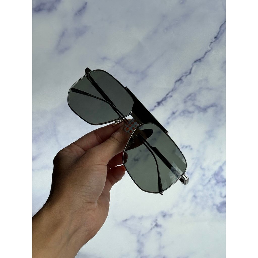 NEW Bottega Veneta BV1036S 008 Silver Aviator Sunglasses