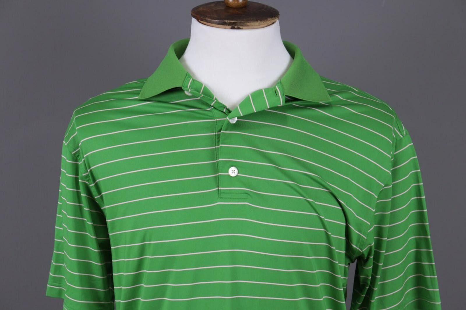 Fjallraven FJ Foot Joy Green Striped Tennis Spots Polo Shirt Size M Size US M / EU 48-50 / 2 - 2 Thumbnail