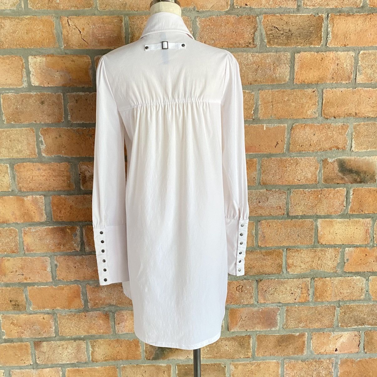 Japanese Brand Ozz Croce Y2K Punk White Embroidered Long Dress Shirt Size M / US 6-8 / IT 42-44 - 22 Thumbnail