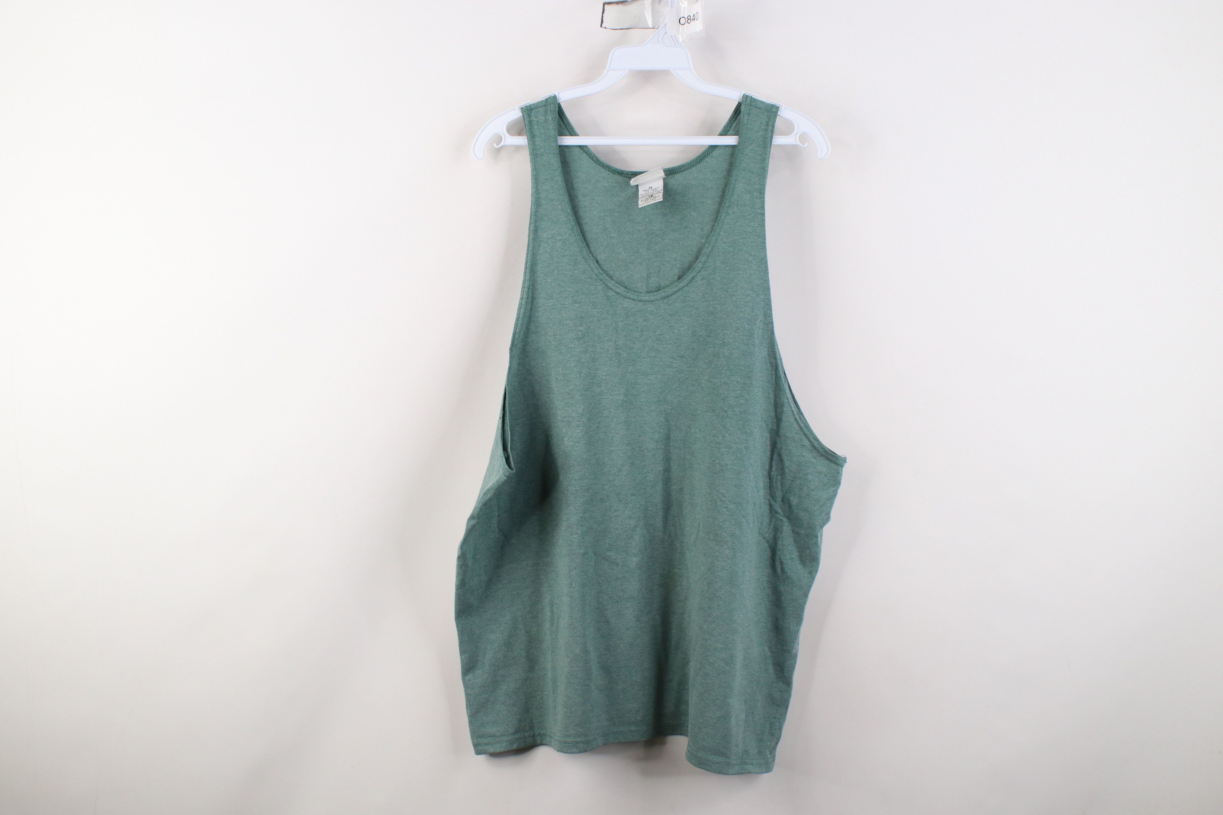 Vintage Vintage 90s Streetwear Tank Top T-Shirt Heather Green USA Size US XL / EU 56 / 4 - 1 Thumbnail