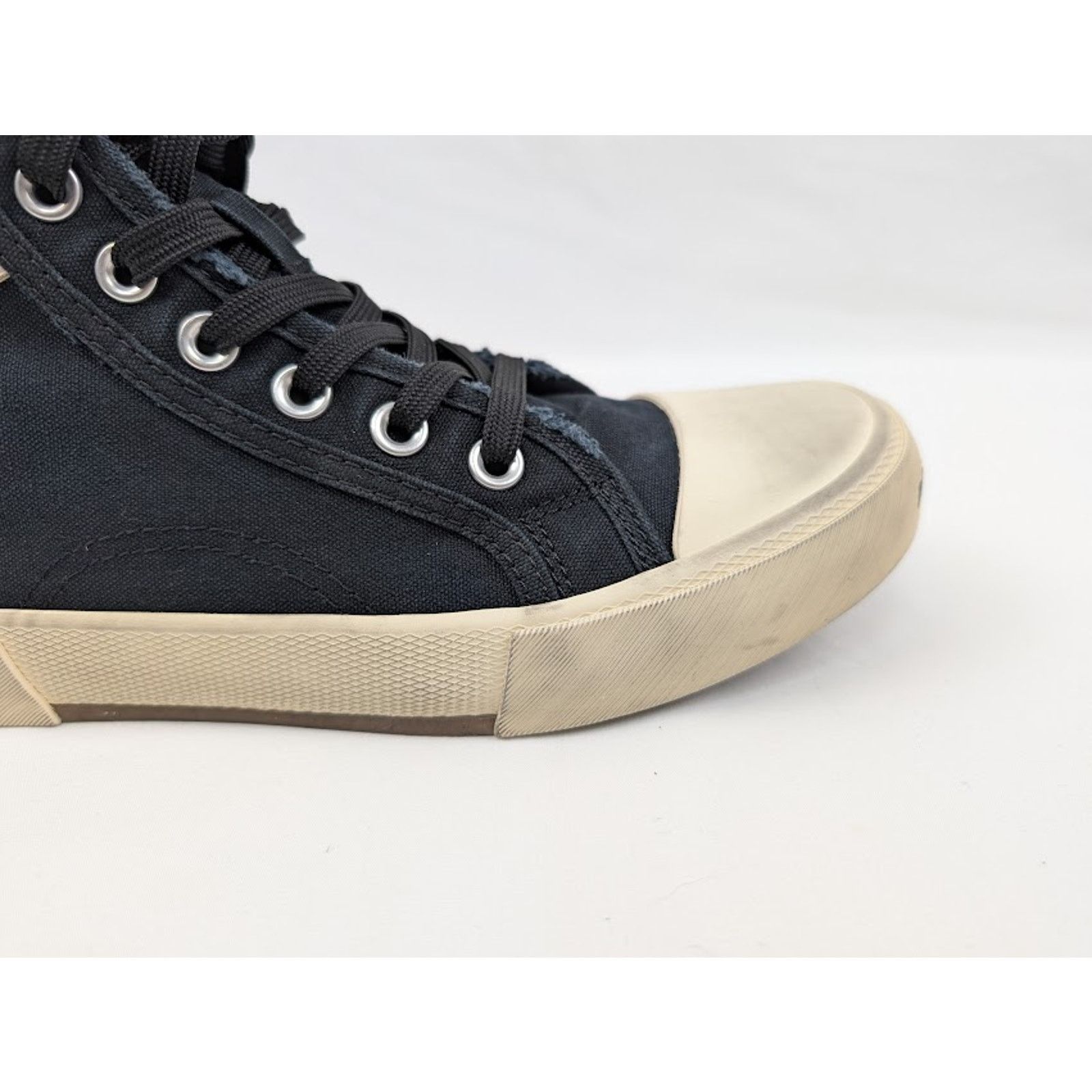 Balenciaga o1rshd1 Paris High-Top Sneakers in Black/White Size US 10 / EU 43 - 2 Thumbnail