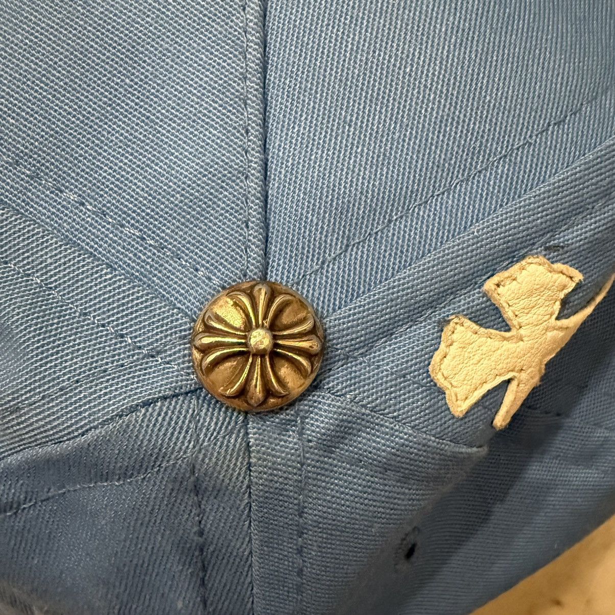 Chrome Hearts RARE Chrome Hearts Baby Blue Patch Crosses St Barth snapback Size ONE SIZE - 7 Thumbnail