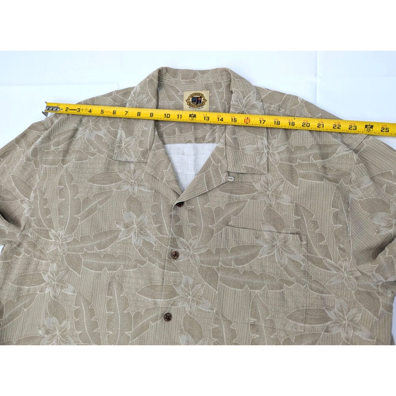 Vintage Pusser’s West Indies Silk Cotton Hawaiian Shirt Men 2XL Beige Floral Pattern Vintage No Size US XXL / EU 58 / 5 - 7 Thumbnail