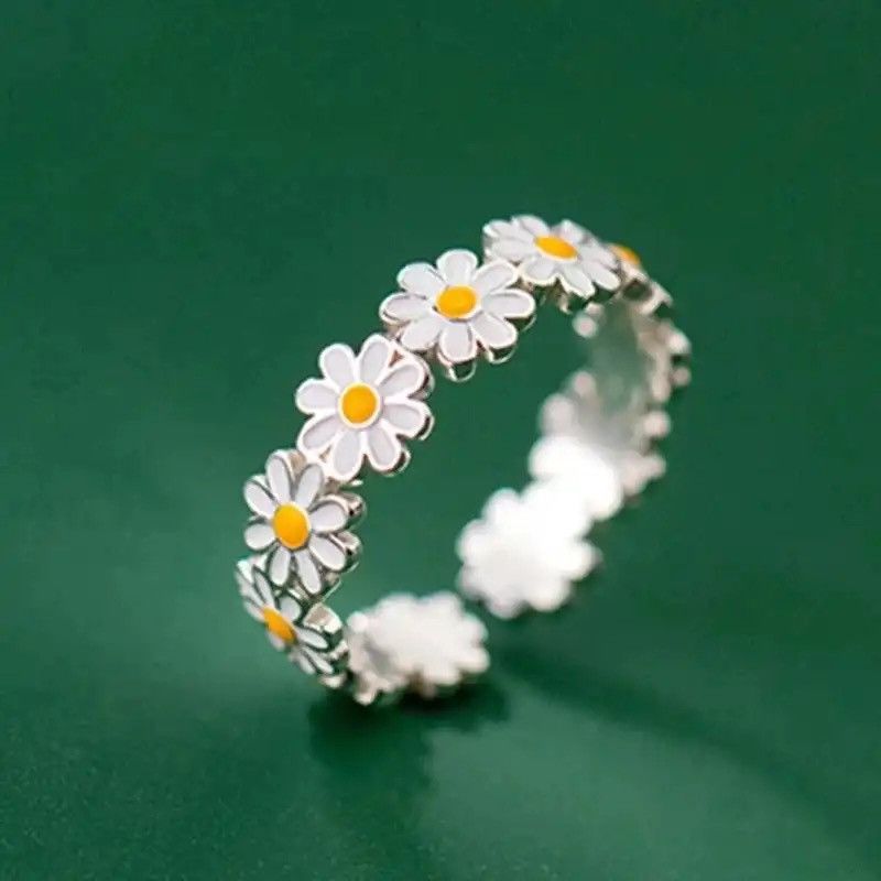 Handmade × Jewelry Flower Opening Ring Size ONE SIZE - 1 Thumbnail