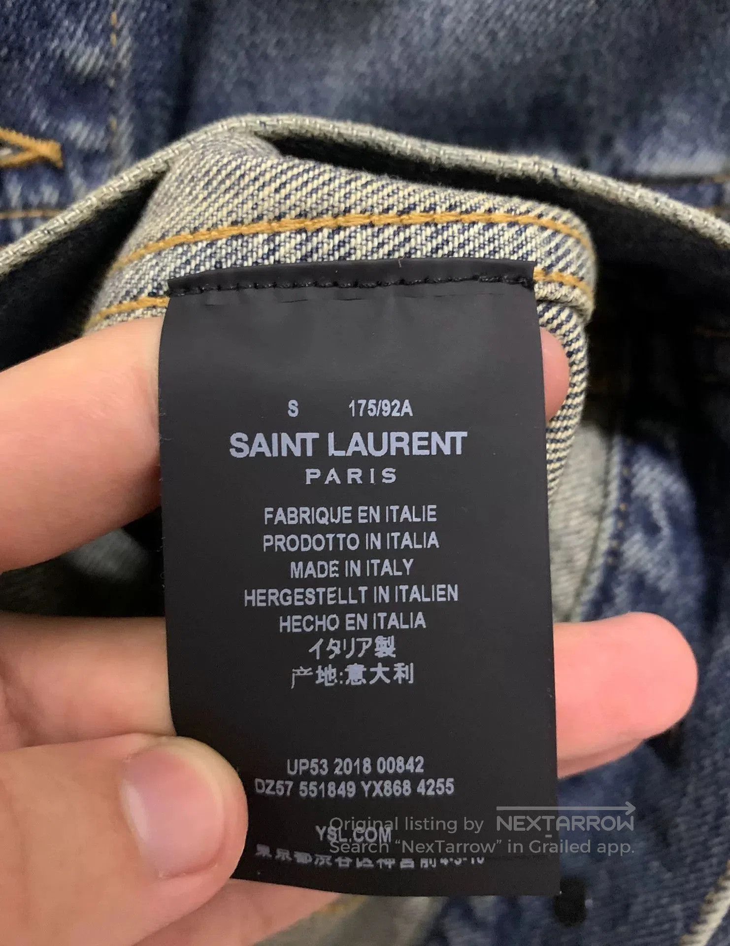 Saint Laurent Paris Saint Laurent Blue Denim Jacket S Size. Size US S / EU 44-46 / 1 - 4 Thumbnail