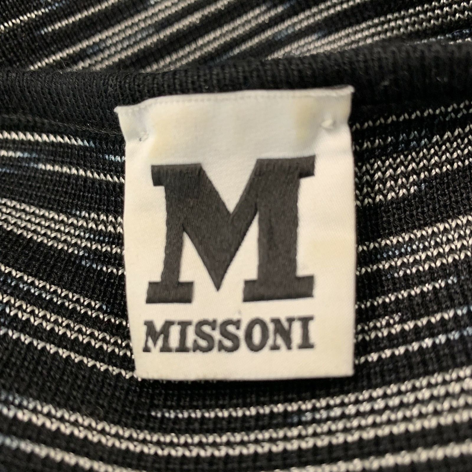Other M MISSONI Size 4 Black White Knit A-Line Dress Size S / US 4 / IT 40 - 5 Thumbnail