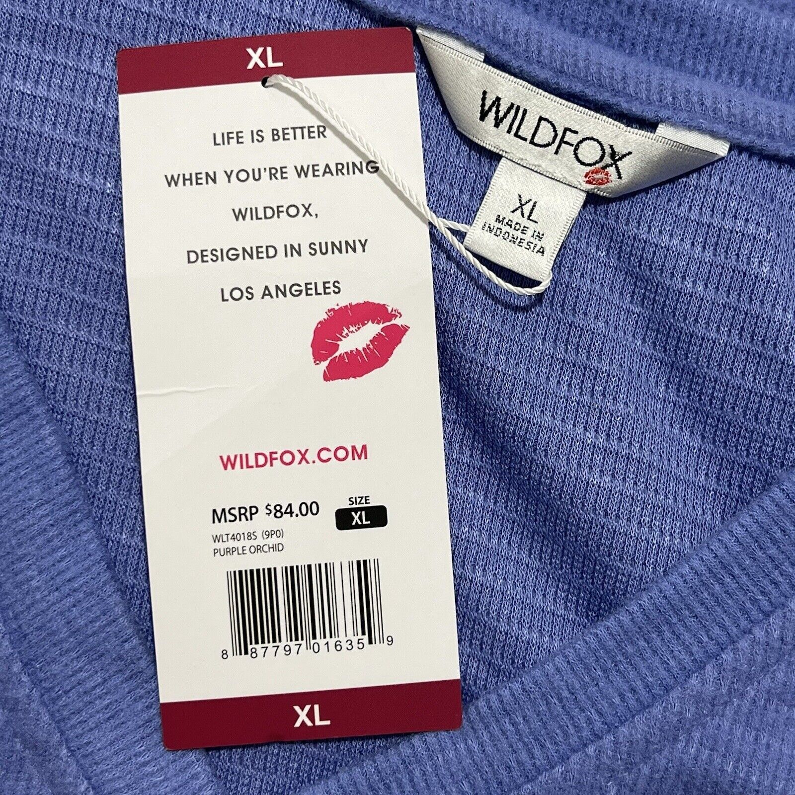 Wildfox WildFox V-Neck Purple Orchid Soft Sweater Long Sleeve Size XL / US 12-14 / IT 48-50 - 3 Thumbnail
