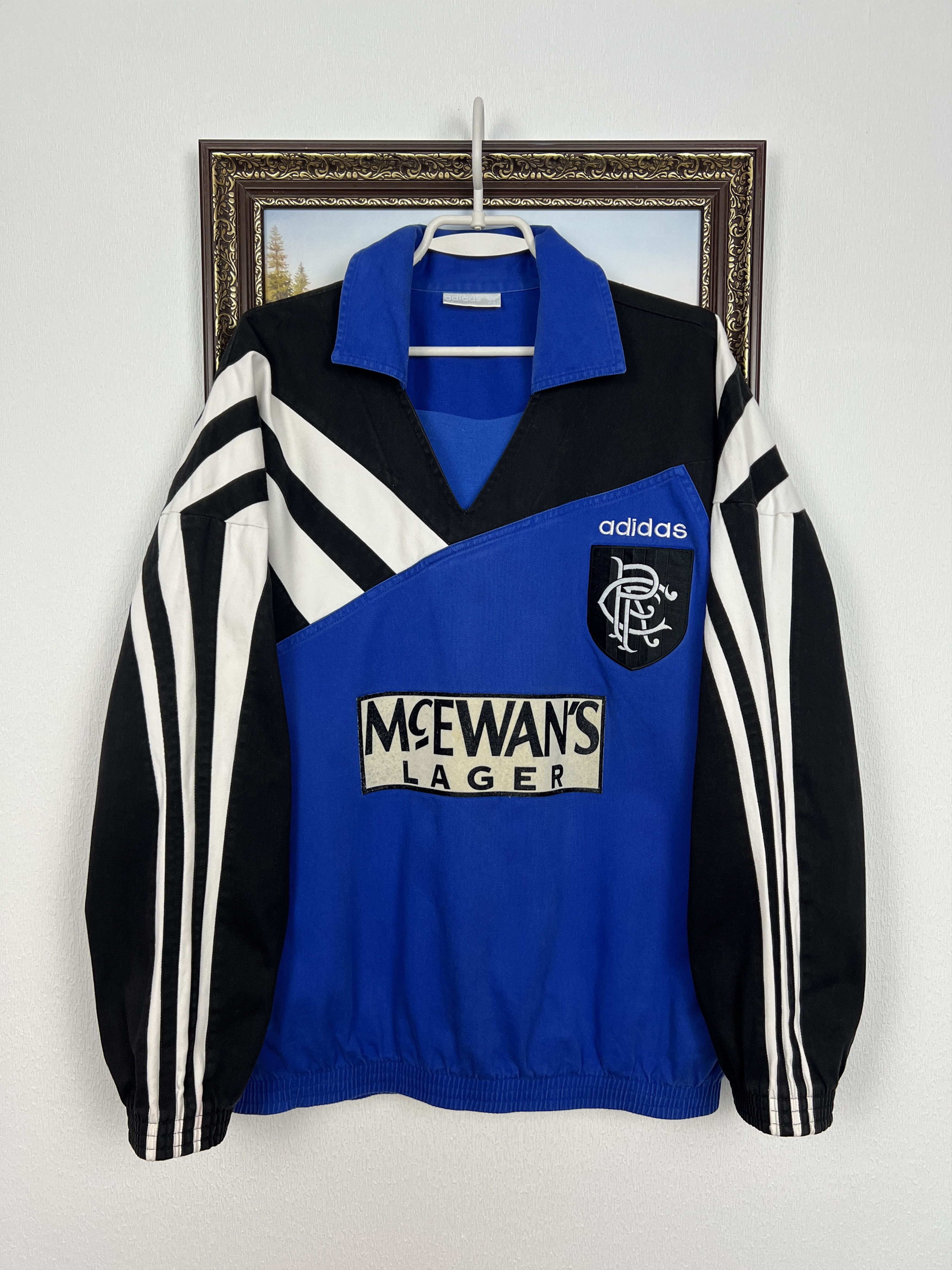 Adidas Vintage 90's Adidas Rangers Football Sweatshirt Soccer Size US M / EU 48-50 / 2 - 1 Thumbnail