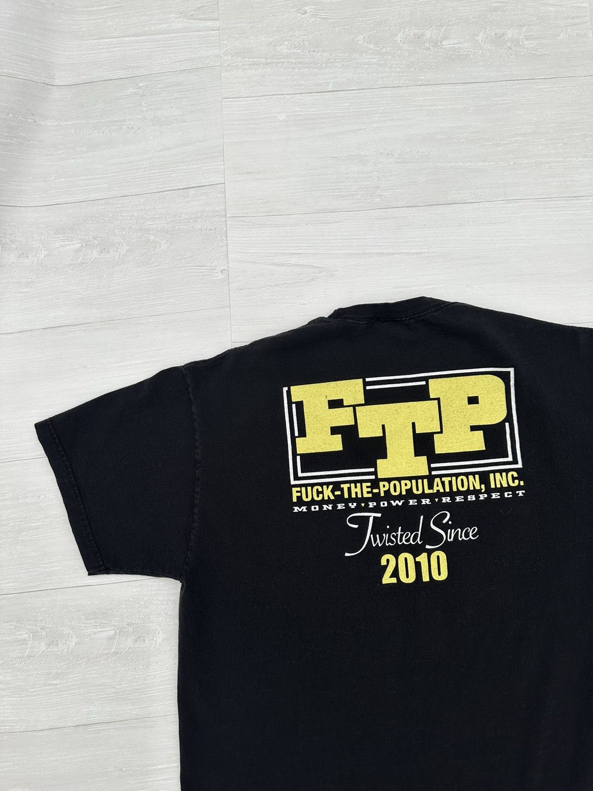 Fuck The Population Fuck The Population Power Money Respect Logo Tee Black 2XL Size US XXL / EU 58 / 5 - 2 Thumbnail