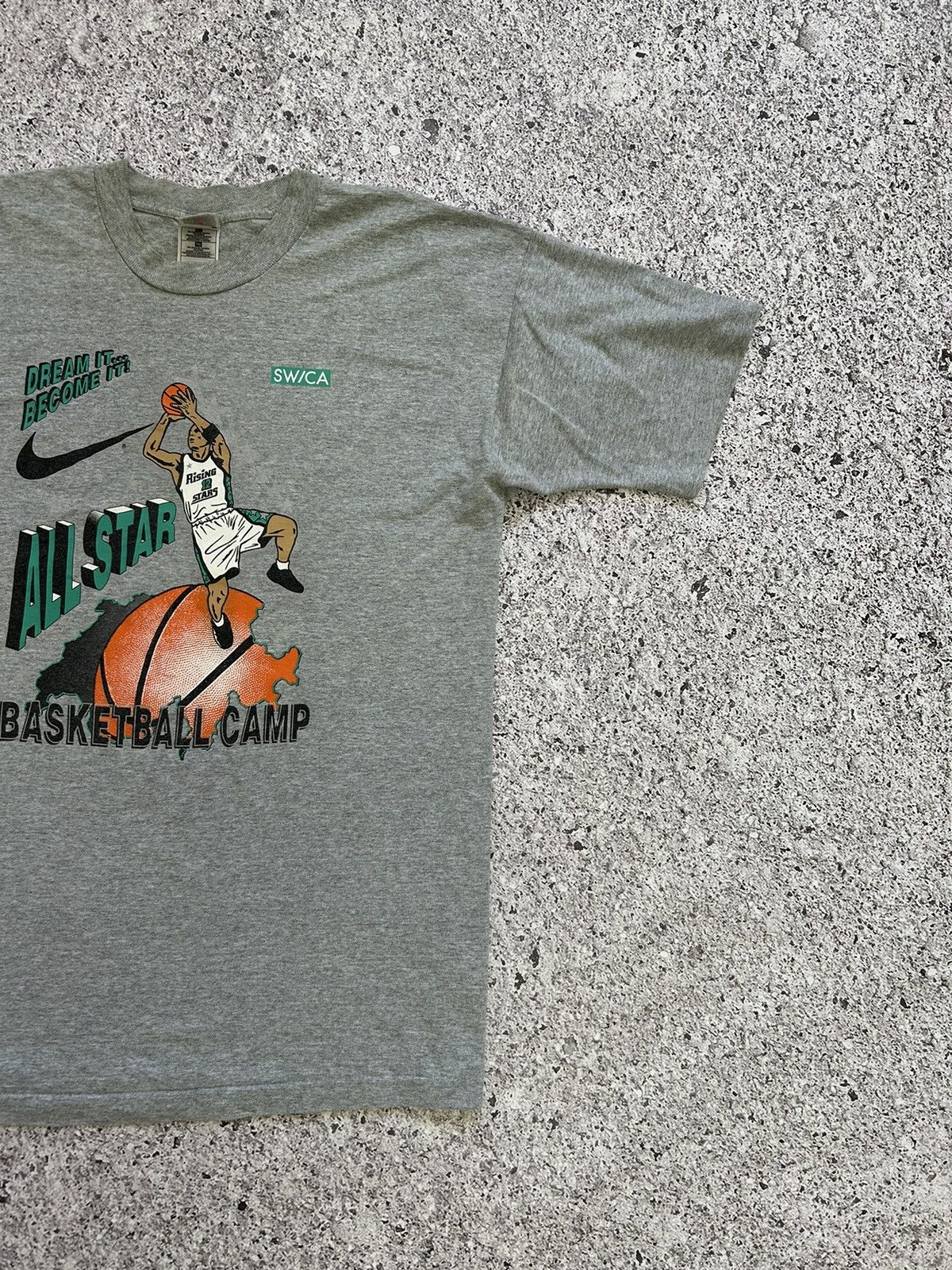 NBA × Nike × Vintage Vintage 1990’s Nike All Star Basketball Camp NBA T-Shirt Size US XL / EU 56 / 4 - 4 Thumbnail