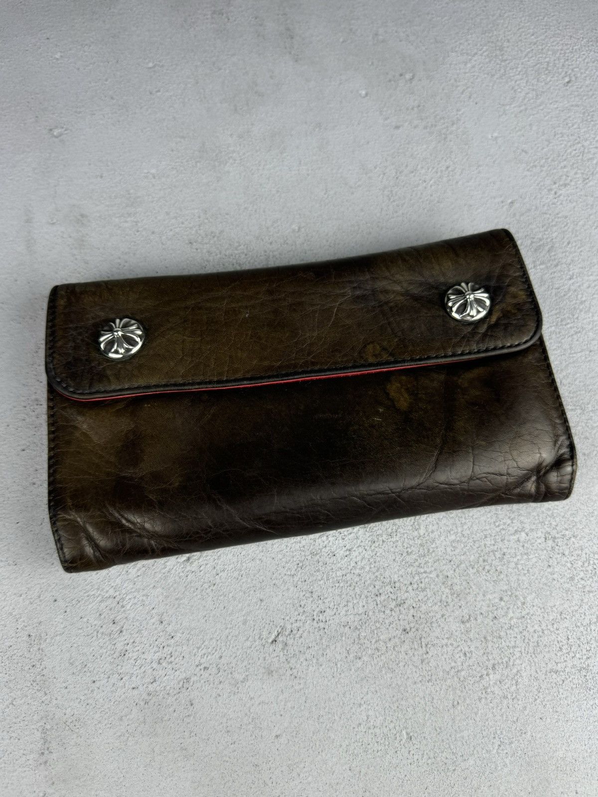 Chrome Hearts Chrome Hearts Wave Wallet Vintage Brown Plus Snap Size ONE SIZE - 6 Thumbnail