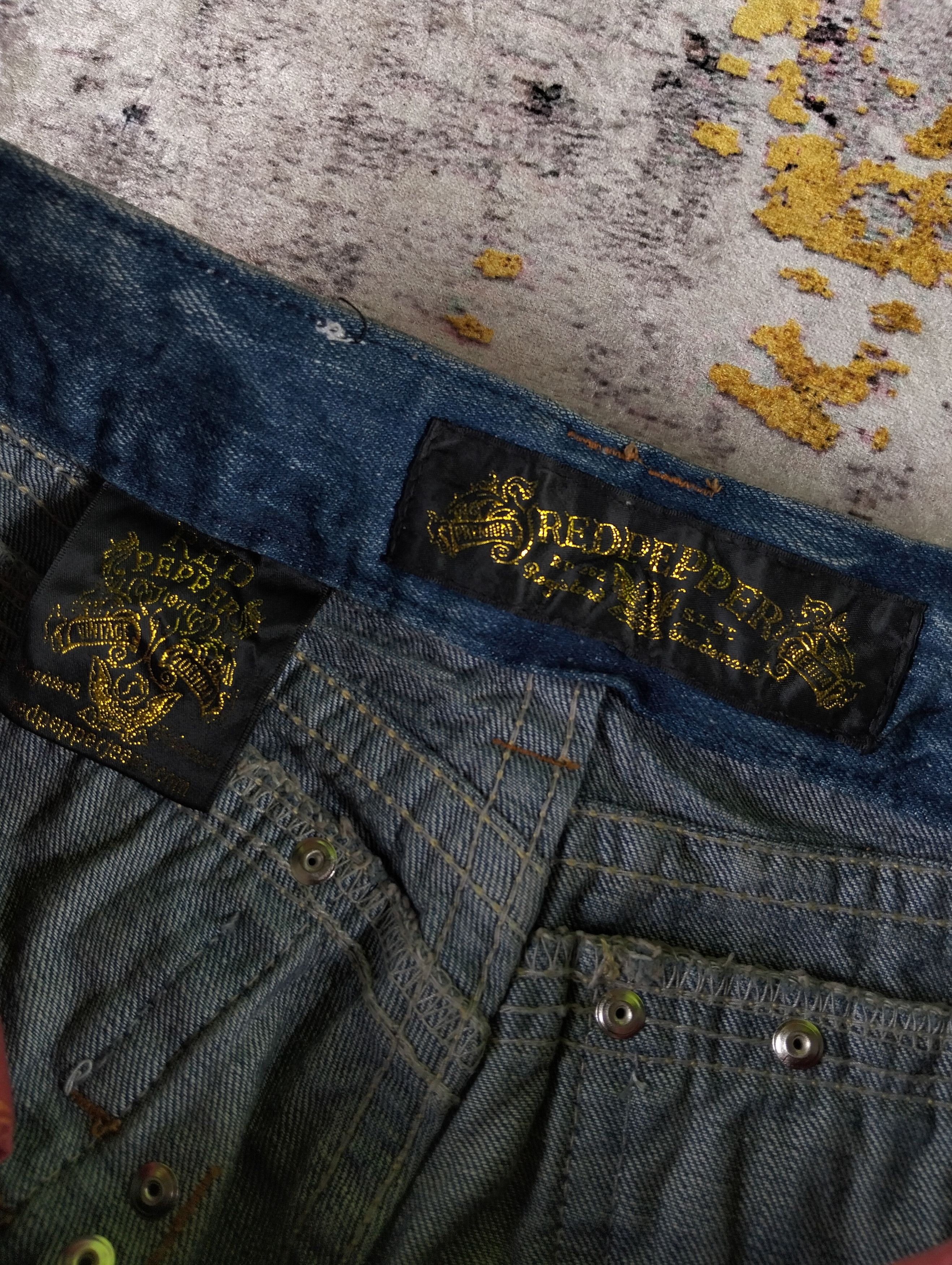 Tornado Mart Japanese Red Pepper Flared Bootcut Low Rise Jeans Size 26" / US 2 / IT 38 - 13 Thumbnail
