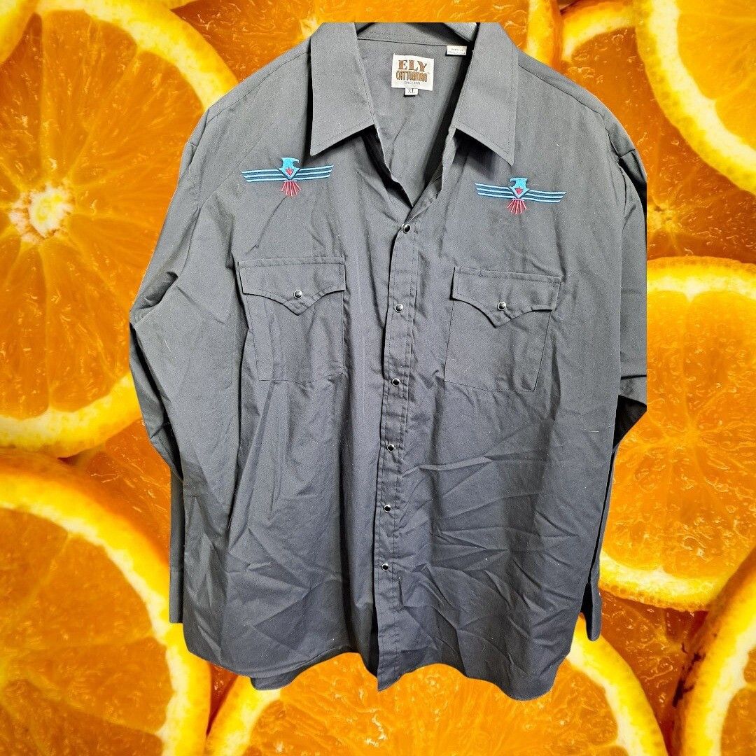 Other Ely Cattleman Western Shirt Thunderbird Embroidered Cowboy X Size US XL / EU 56 / 4 - 2 Thumbnail