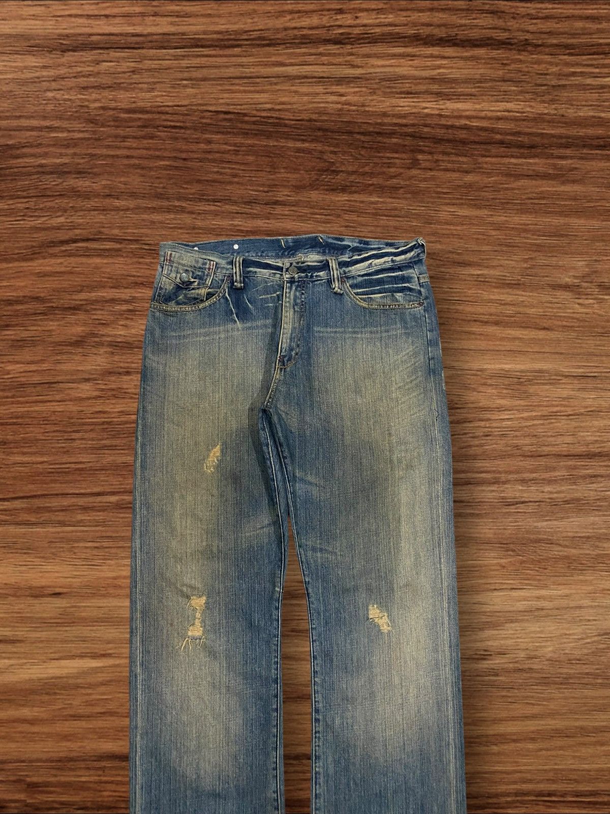 Artful Dodger ⚡️Baggy⚡️Artful Dodgers Distressed Blue Wash Streetwear Jeans Size US 36 / EU 52 - 3 Thumbnail