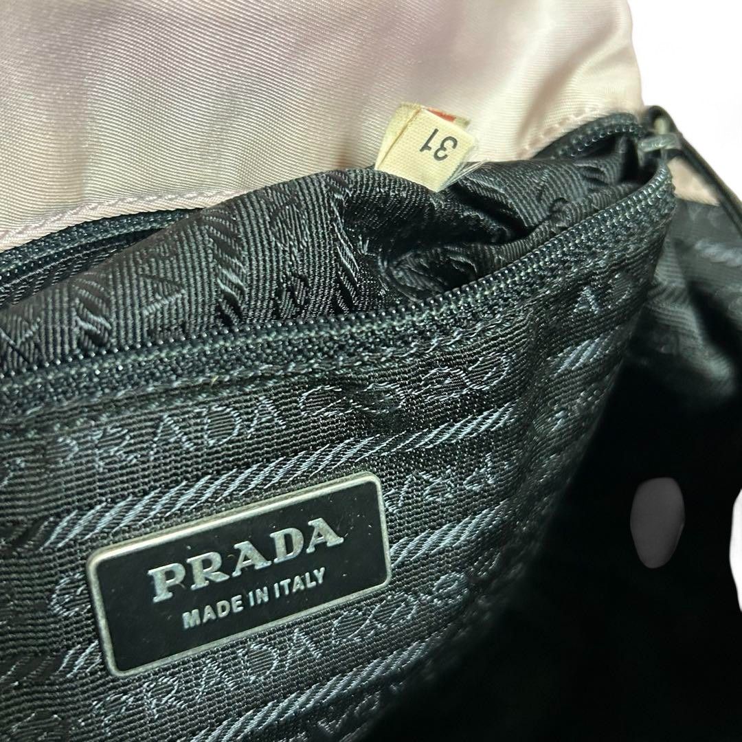 Prada Prada - Pink Nylon Handbag Brown Leather Size ONE SIZE - 9 Thumbnail
