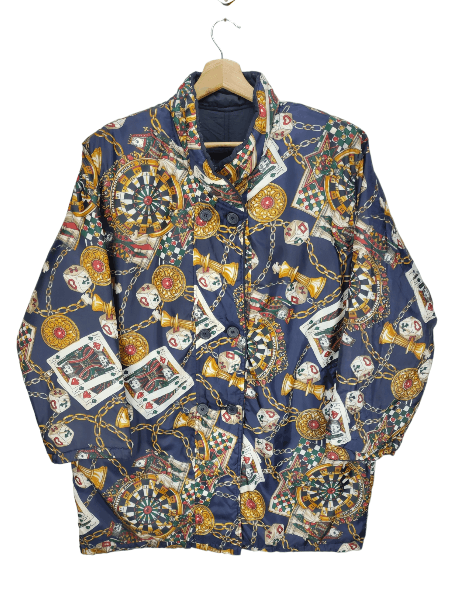 Japanese Brand Steals🔥Vintage Coat Jacket Gold Chain Cards by Sayerne Size M / US 6-8 / IT 42-44 - 8 Thumbnail