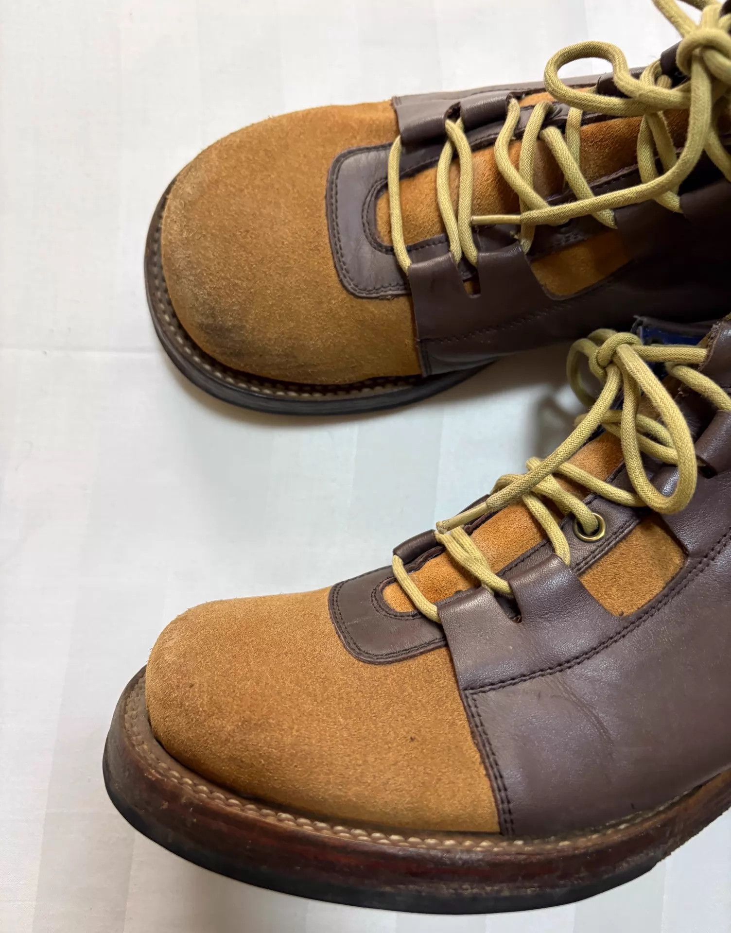 Other Vintage Jpn whoop'EE paneled suede engineer boots 24.5 worn Size US 6.5 / EU 39-40 - 2 Thumbnail
