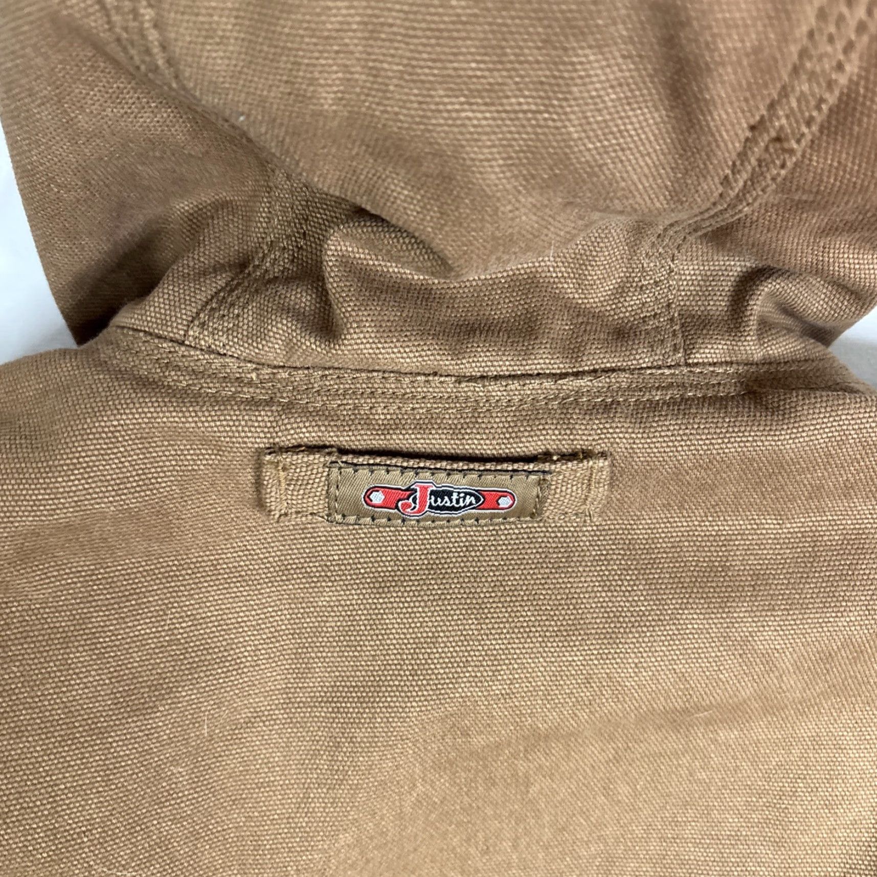 Justin Boots VINTAGE Justin Workwear Active Canvas Insulated Jacket Men’s Medium Brown Jacket Men’s Medium Brown Brown Canvas Insulated Jacket Justin Shoes? Size US M / EU 48-50 / 2 - 7 Thumbnail