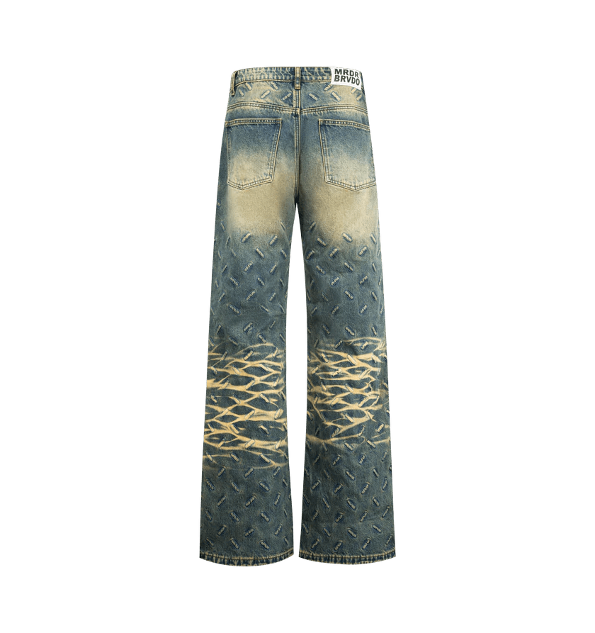 Who Decides War o1h1sh11225 Thread Plate Denim in Denim Blue Size US 30 / EU 46 - 2 Thumbnail