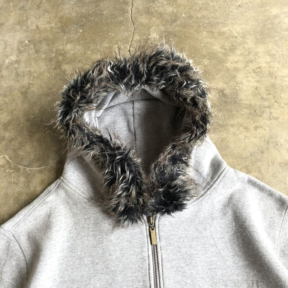 20471120 2000s My Mui Distressed Fur Ziphoodie Grey Ifsixwasnine Lgb Size US XL / EU 56 / 4 - 4 Thumbnail