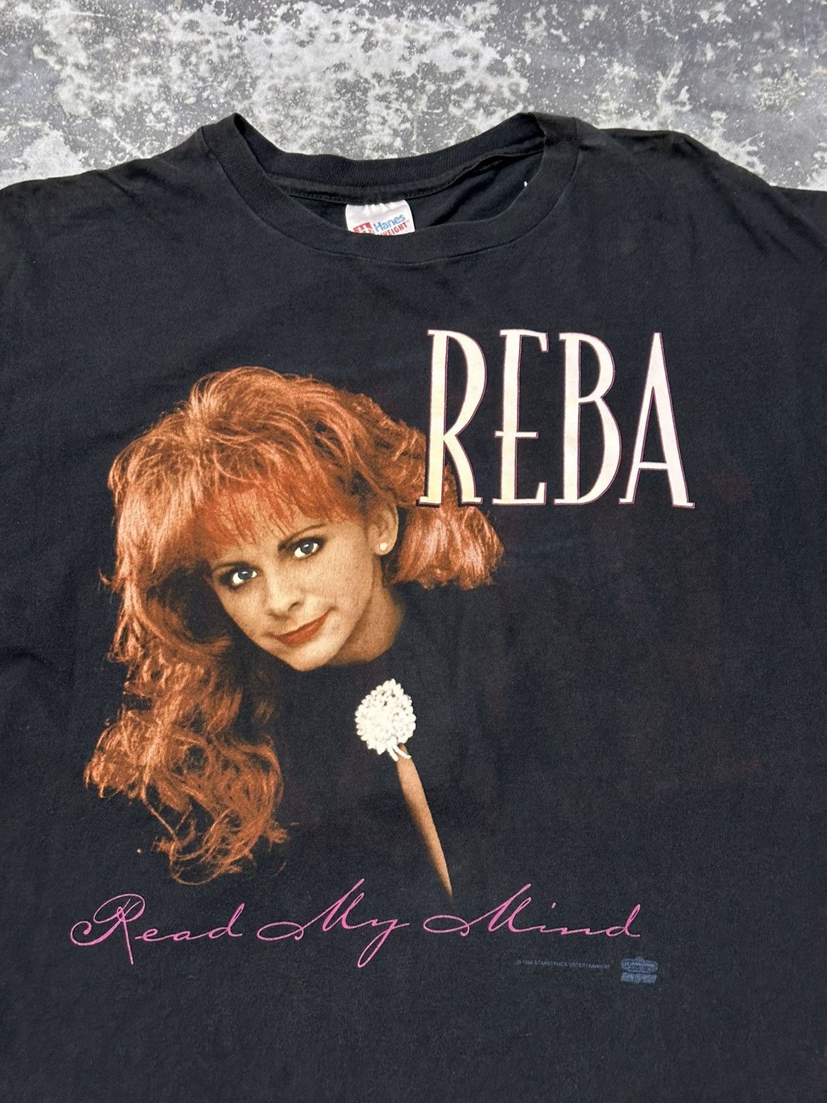 Band Tees × Rap Tees × Vintage Vintage Reba Read My Mind T-shirt Black T-shirt Back Print Size US XL / EU 56 / 4 - 2 Thumbnail