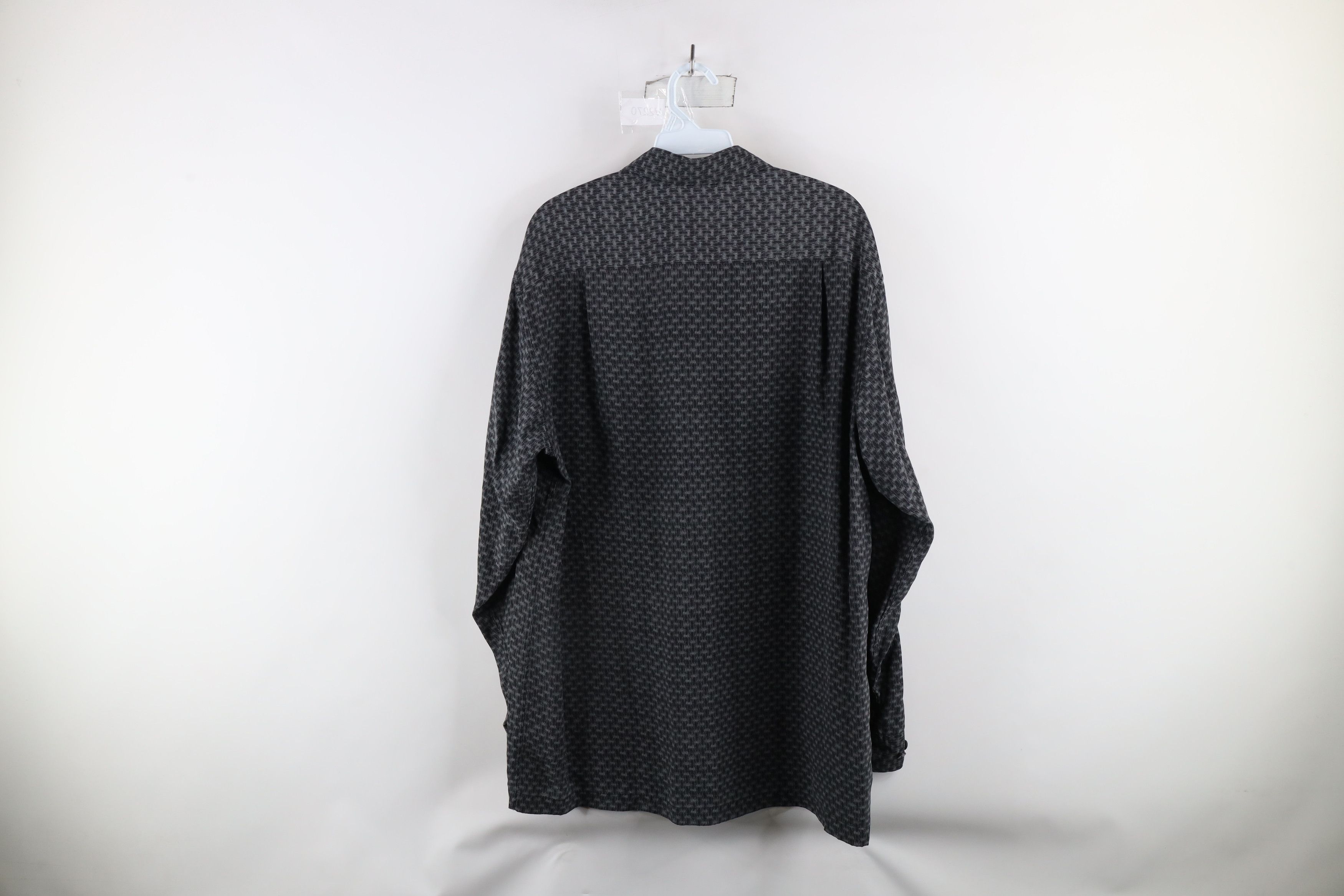 Vintage Vintage 90s Streetwear Silk Long Sleeve Button Shirt Gray Size US M / EU 48-50 / 2 - 6 Thumbnail