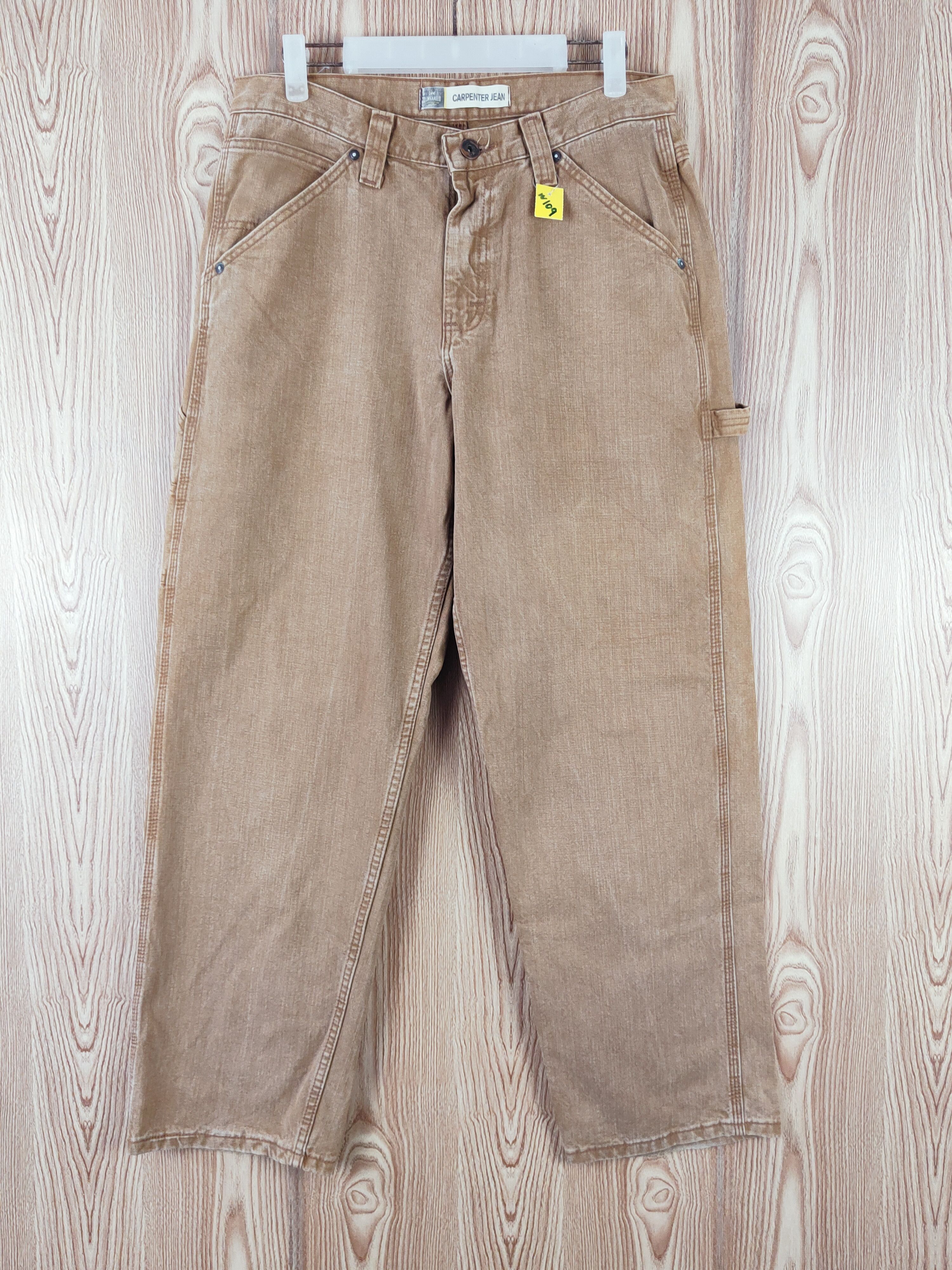 Lee Lee Dungarees Carpenter Brown Distressed Ripped Jeans #W109 Size US 32 / EU 48 - 1 Thumbnail