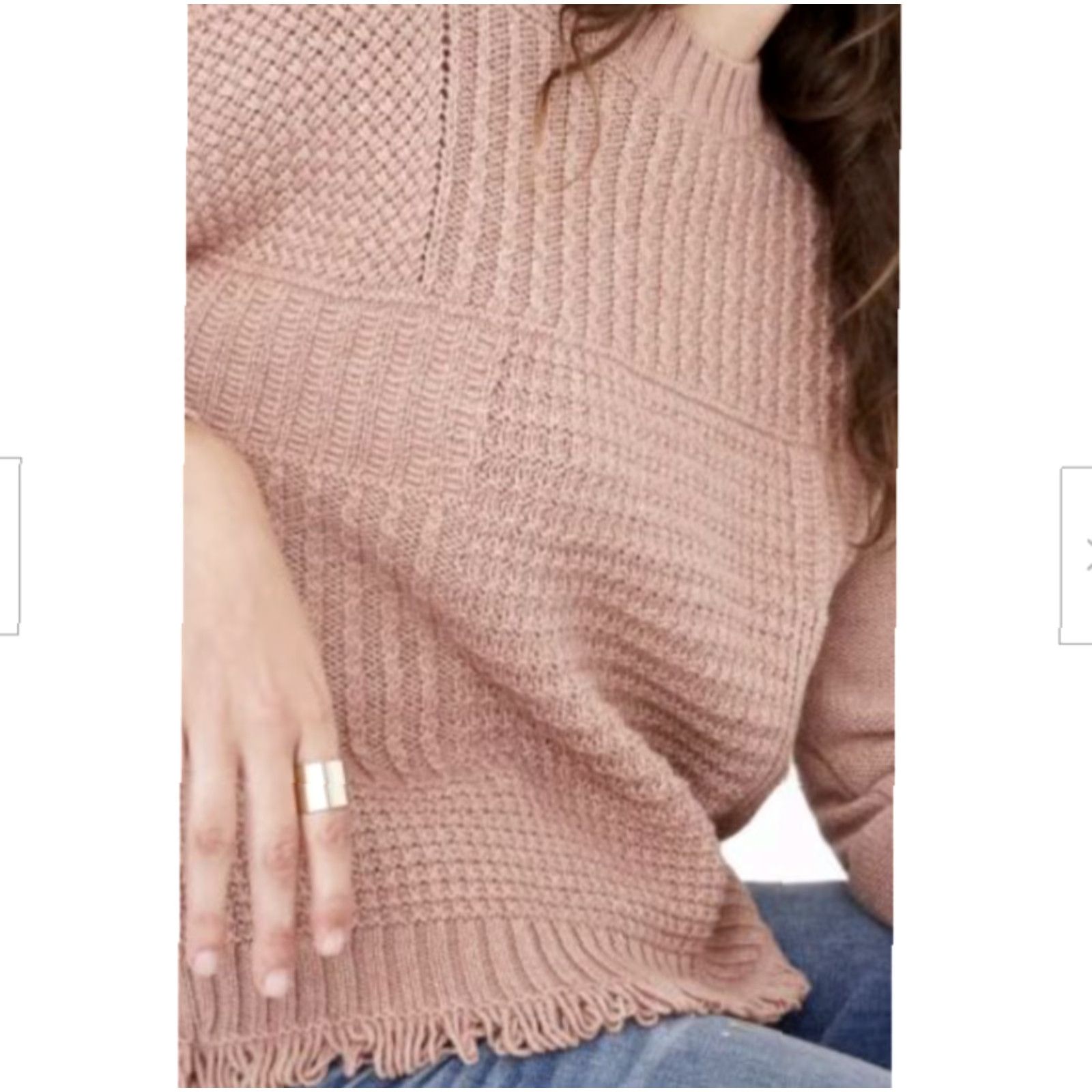 Madewell Madewell Vintage Pink Merino Wool Blend Stitchmix Pullover Sweater - Size S - Women - Pink - Pullover - Wool Blend Size S / US 4 / IT 40 - 3 Thumbnail