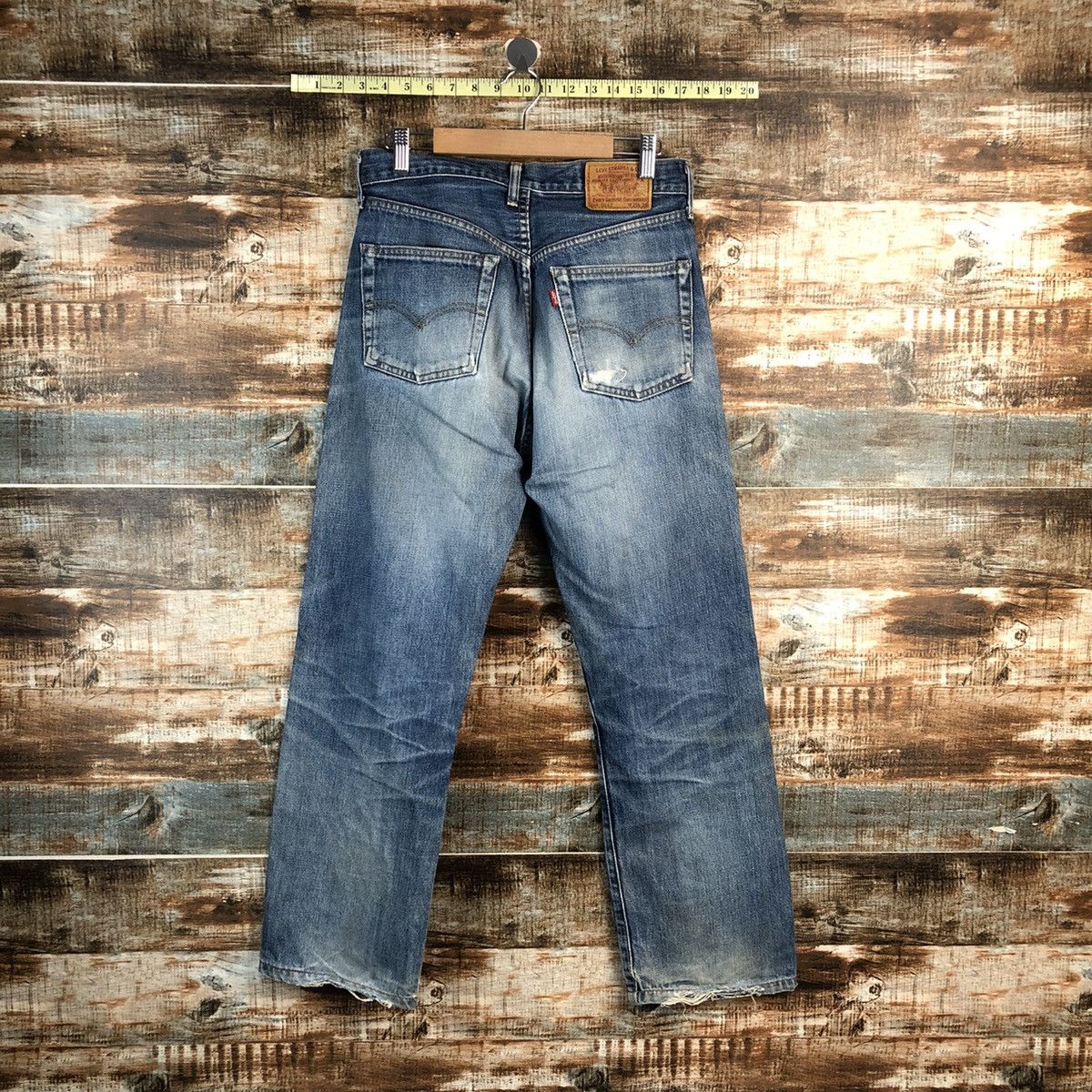 Levi's D Levis 504 Big E selvedge Distressed Denim Pants #A2579 Size US 29 - 15 Thumbnail