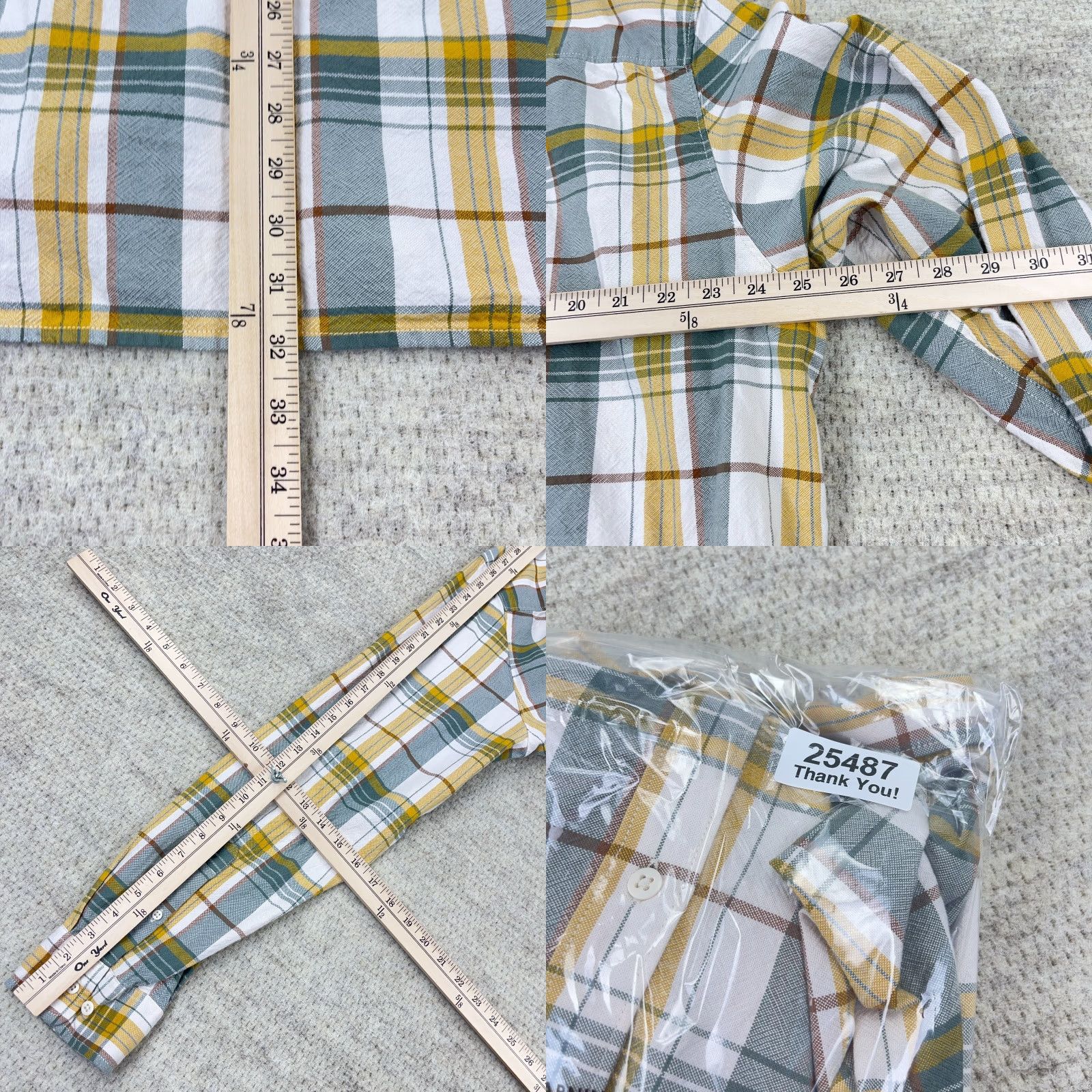 The North Face North Face Shirt Men 2XL Yellow Plaid Button Up Oxford Cloth Hiking Size US XXL / EU 58 / 5 - 8 Thumbnail