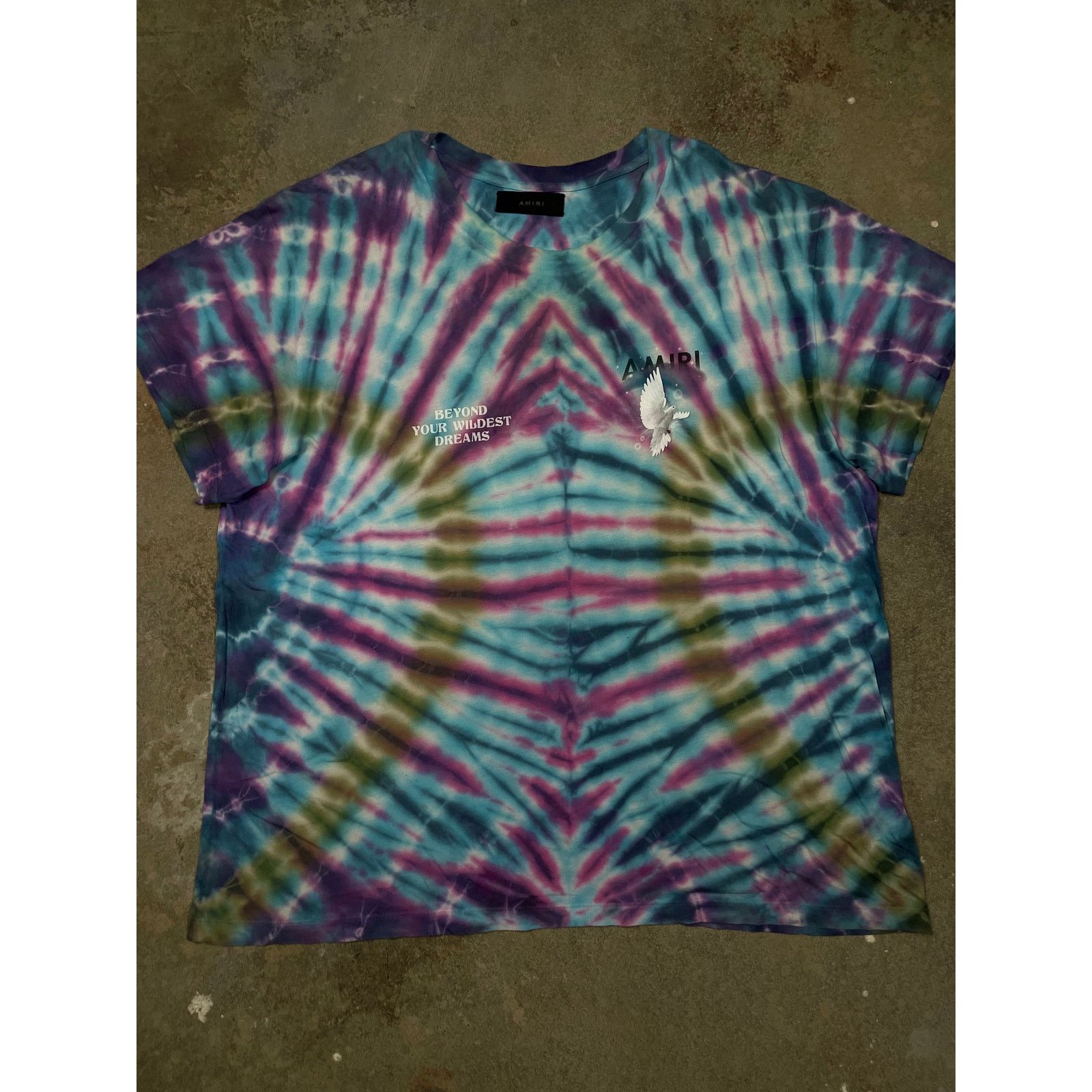 Amiri Amiri Tie Dye Dove Tee XL Used Size US XL / EU 56 / 4 - 2 Thumbnail