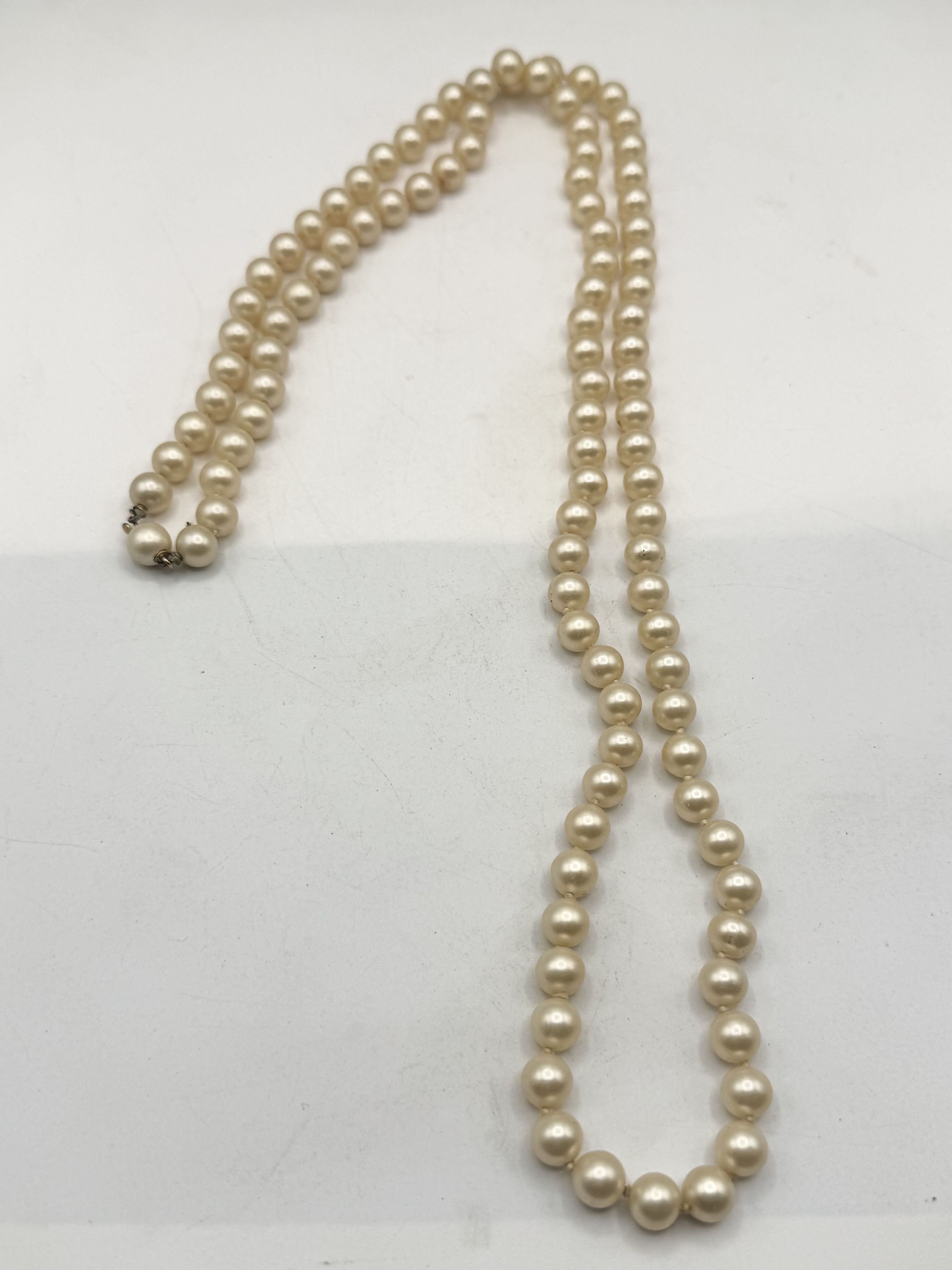 Vintage Vintage long faux pearl beaded necklace Size ONE SIZE - 2 Thumbnail