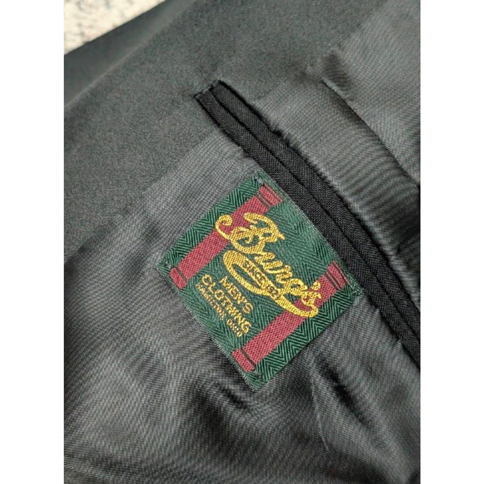 Vintage VINTAGE Neil Allyn Blazer 48R Wool Shawl Tuxedo Jacket Mens Black Wool Single-Breasted One-Button Pattern: Solid 1980s-90s Size 48R - 6 Thumbnail