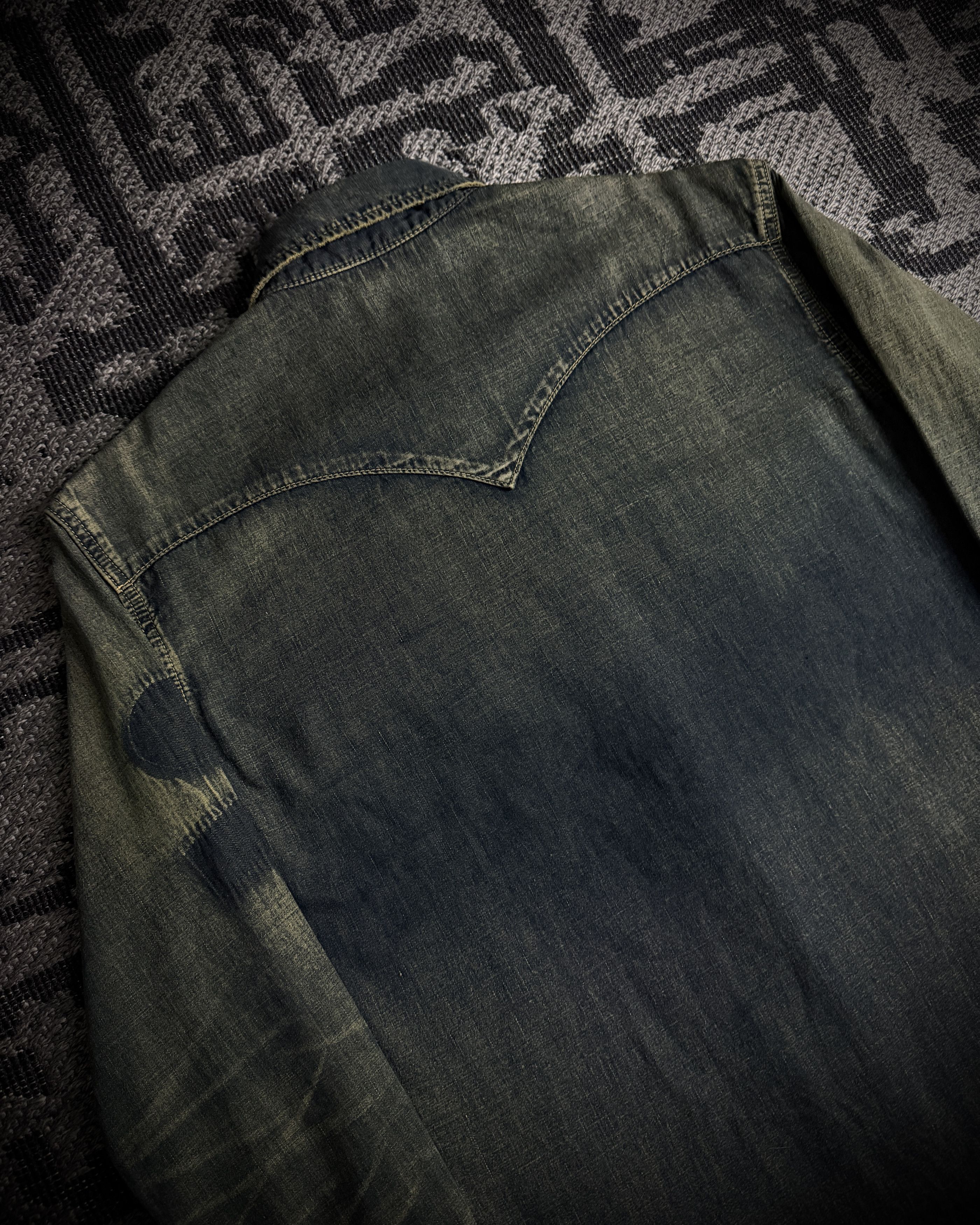 Japanese Brand LED RECHWE Vintage Washed Western Shirt Size US L / EU 52-54 / 3 - 8 Thumbnail
