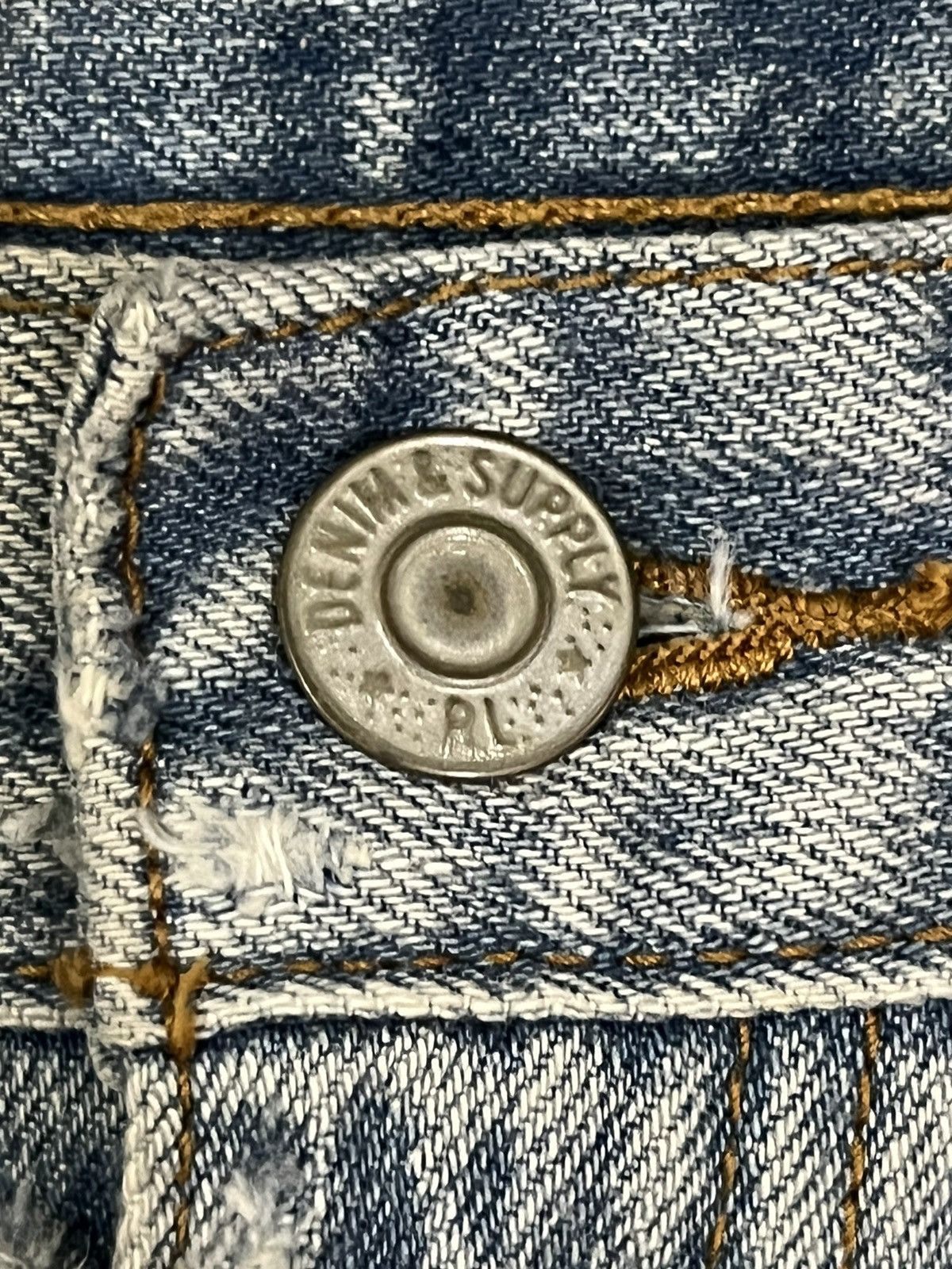 Designer Vintage Light Blue Heavy Distressed Regular Straight Jeans Size US 30 / EU 46 - 9 Thumbnail