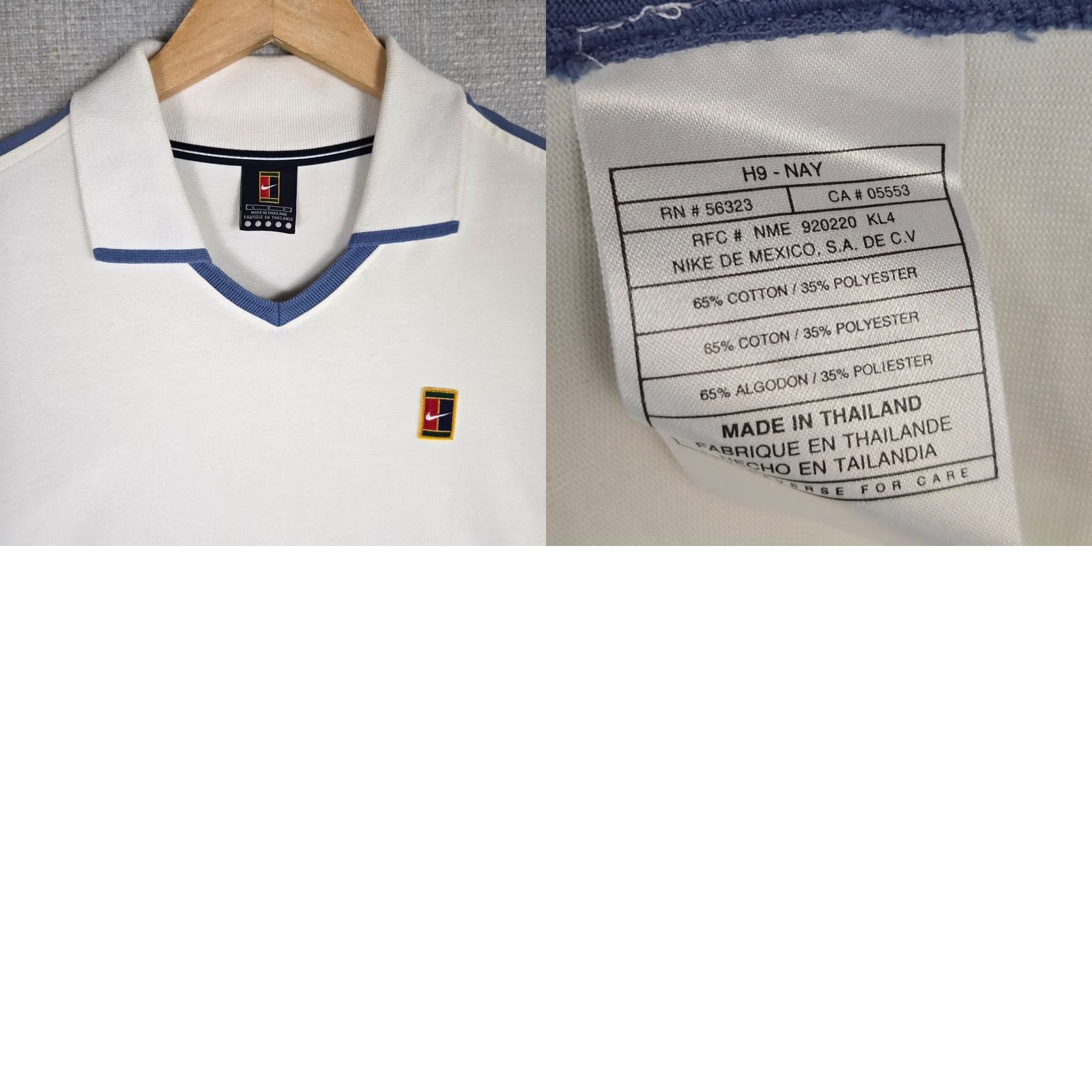 Nike VTG NIKE CHALLENGE Court Project Alpha Mens Polo Shirt/Sweatshirt Large White Johnny Collar Size US L / EU 52-54 / 3 - 9 Thumbnail