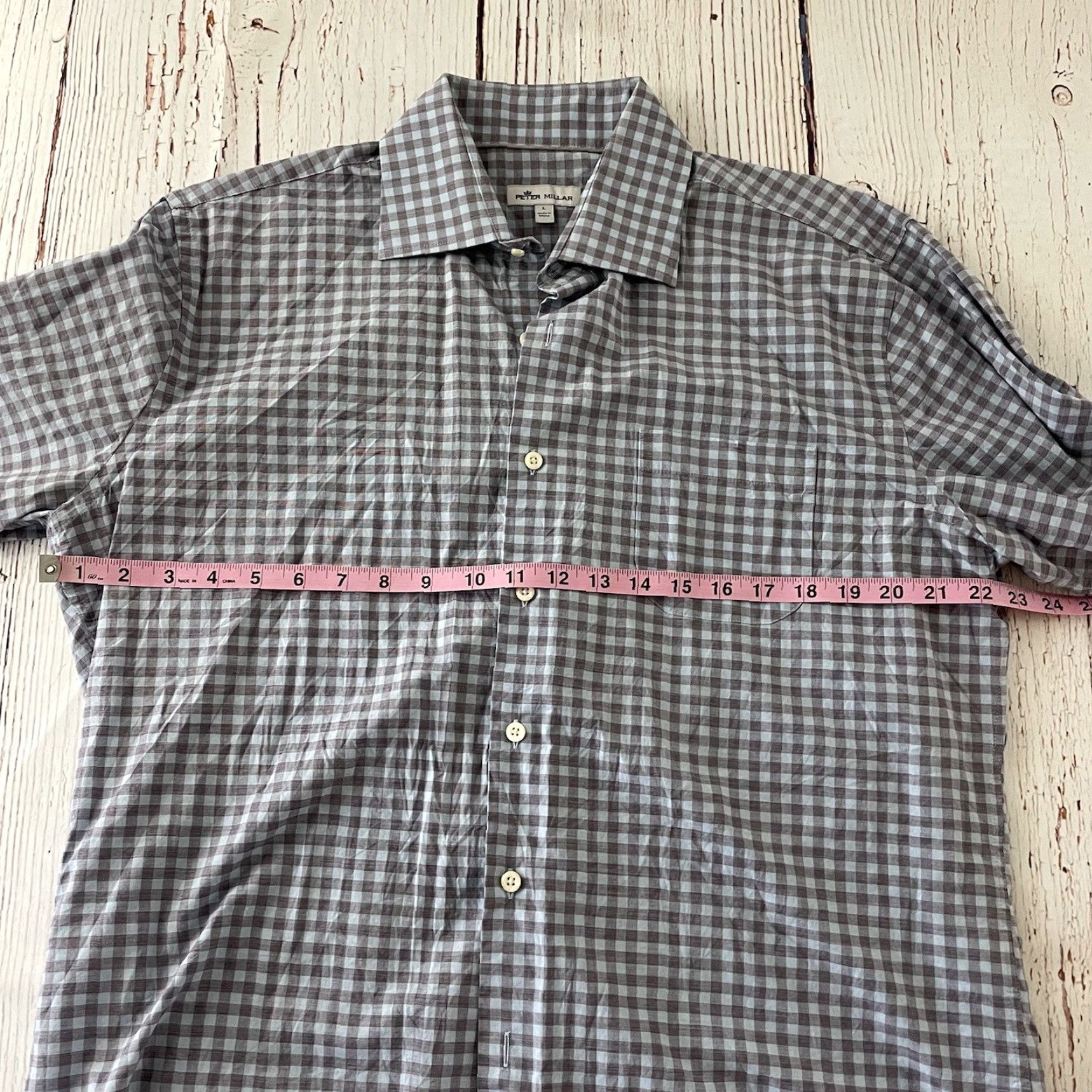 Peter Millar Peter Millar Plaid Long Sleeve Button Front Shirt Men's Large Blue Size US L / EU 52-54 / 3 - 4 Thumbnail