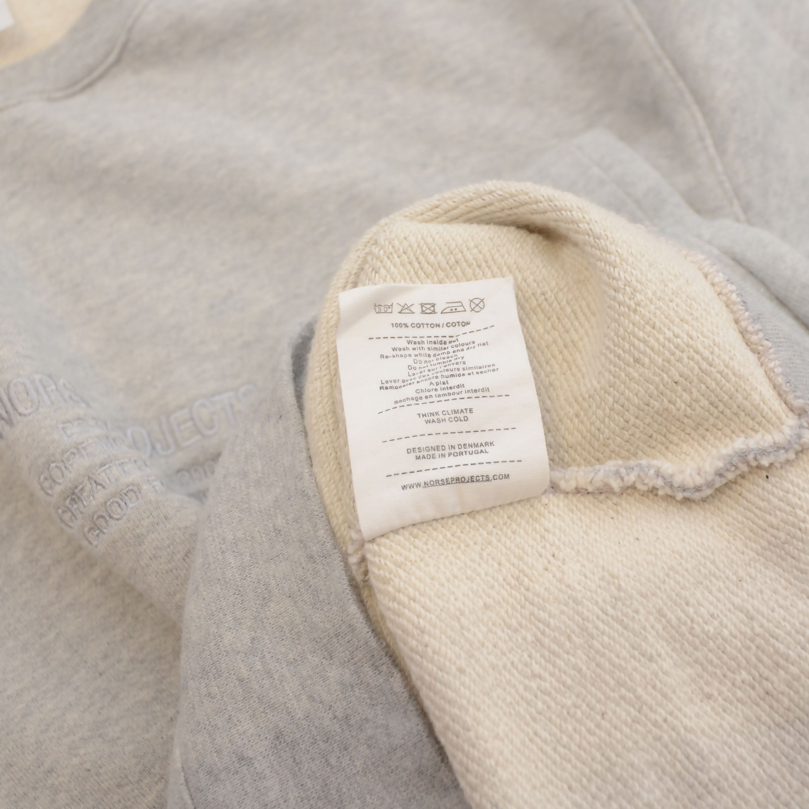 Norse Projects Norse Projects VAGN LOGO CREW Long Sweatshirt Sz L Big Logo Size US L / EU 52-54 / 3 - 12 Thumbnail