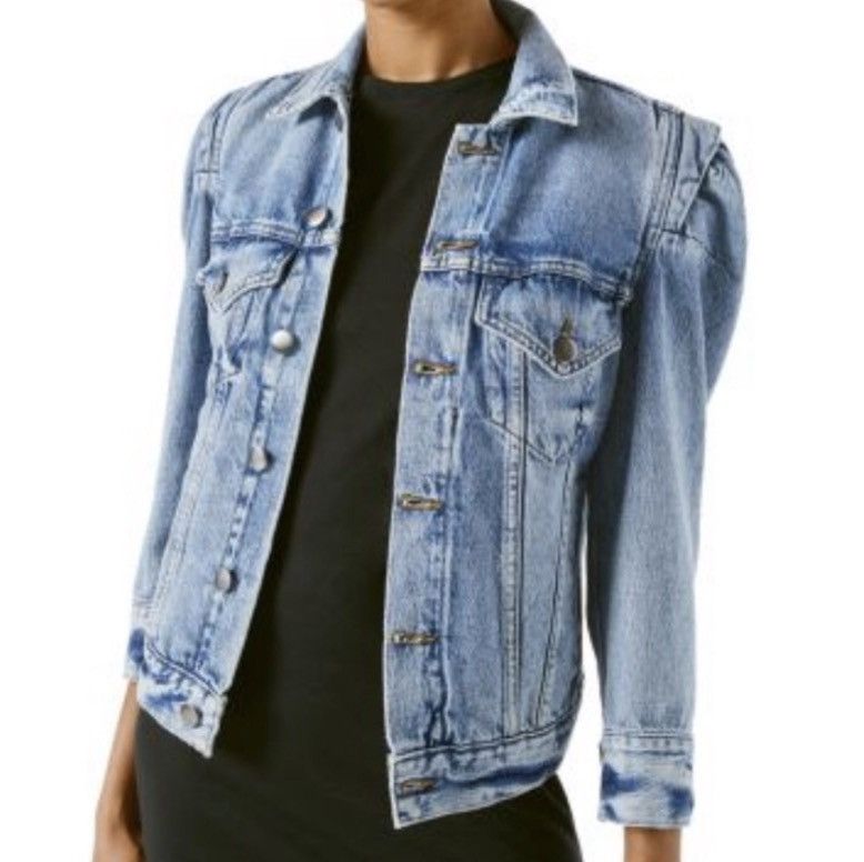 Frame FRAME Light Wash Premium Denim Jacket Size S/P USA Puff Size S / US 4 / IT 40 - 5 Thumbnail