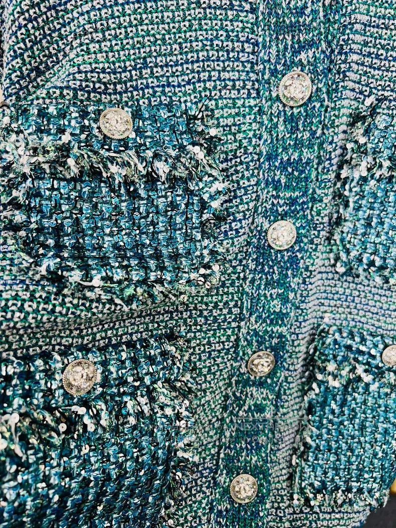 Chanel Chanel 23P knitted four-pocket sequin glitter jacket Size XS / US 0-2 / IT 36-38 - 6 Thumbnail
