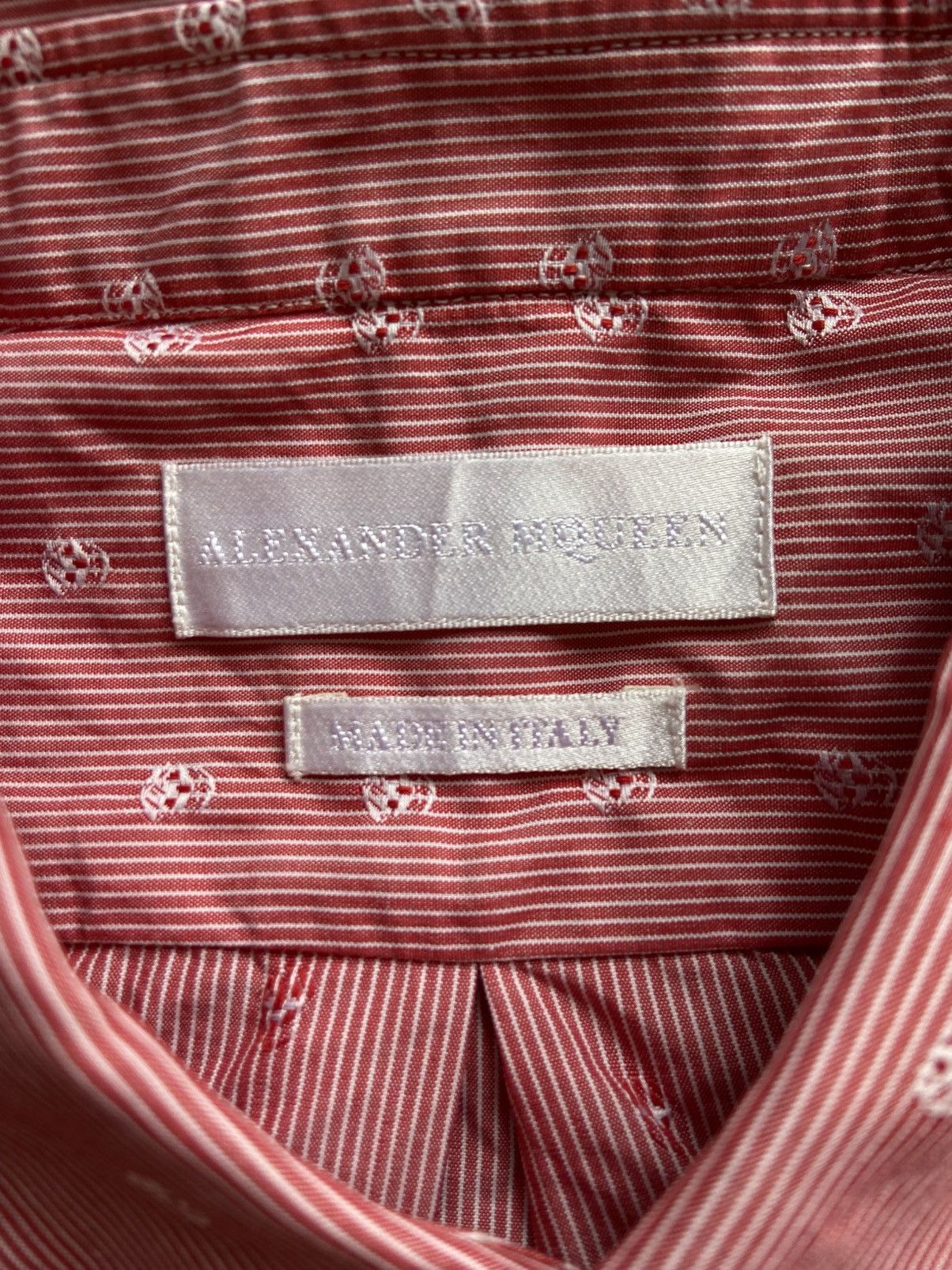 Alexander McQueen Alexander McQueen Skull Pink Pattern Shirt Short Sleeve Size US M / EU 48-50 / 2 - 5 Thumbnail