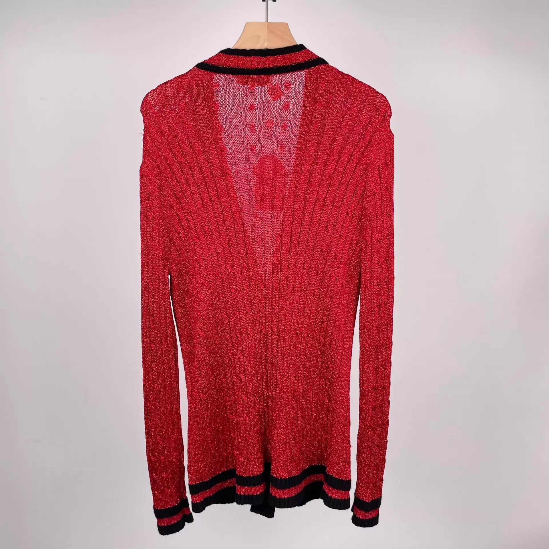 Yves Saint Laurent YSL Cotton Knit Red Dress S Size S / US 4 / IT 40 - 2 Thumbnail