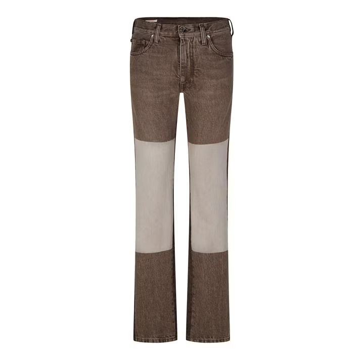 Off-White o1y0225 Denim Pant in Brown/Off White Size US 31 - 1 Thumbnail