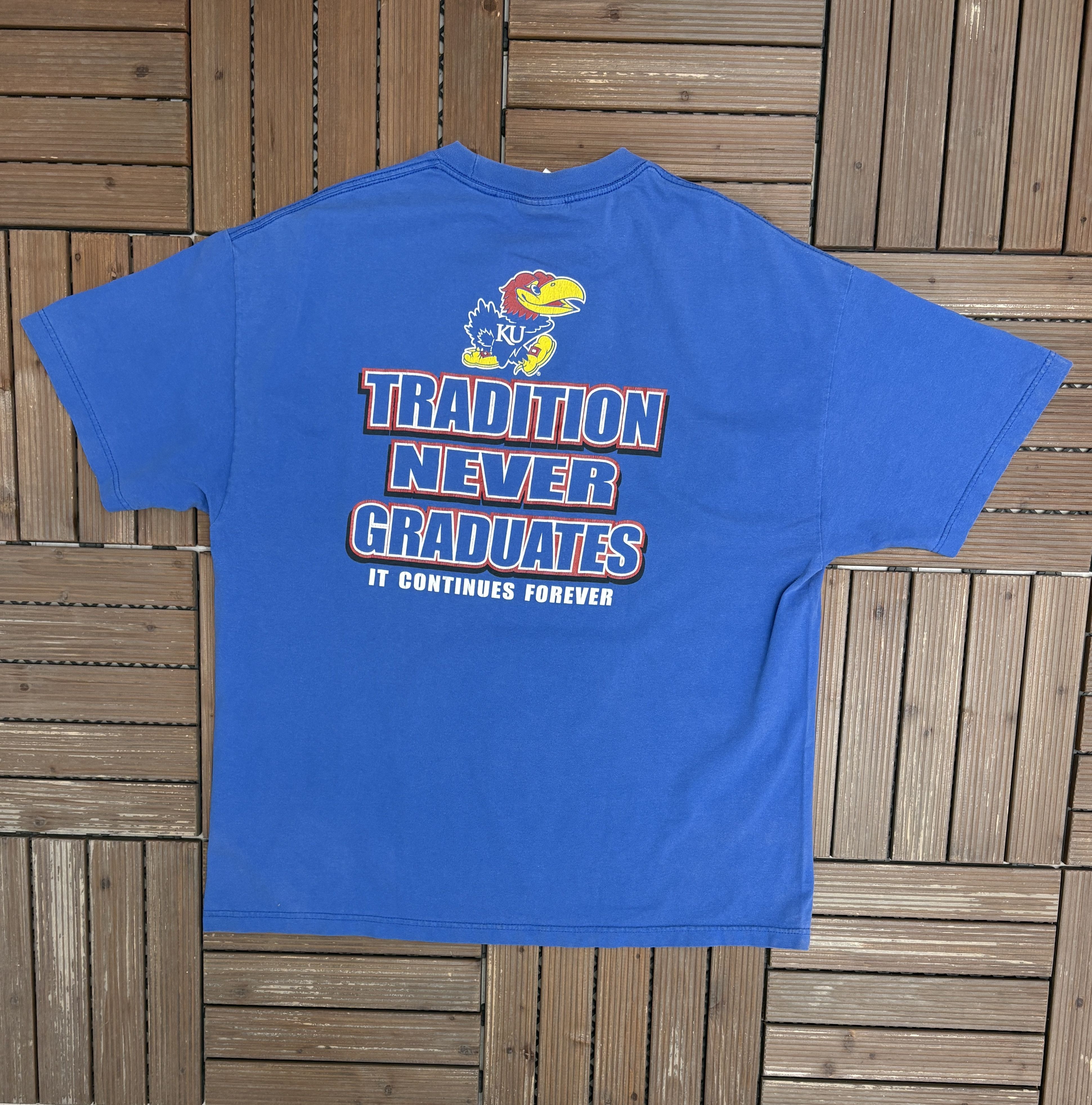 Vintage Kansas Jayhawks Vintage Blue T-Shirt Tee Size US XXL / EU 58 / 5 - 4 Thumbnail