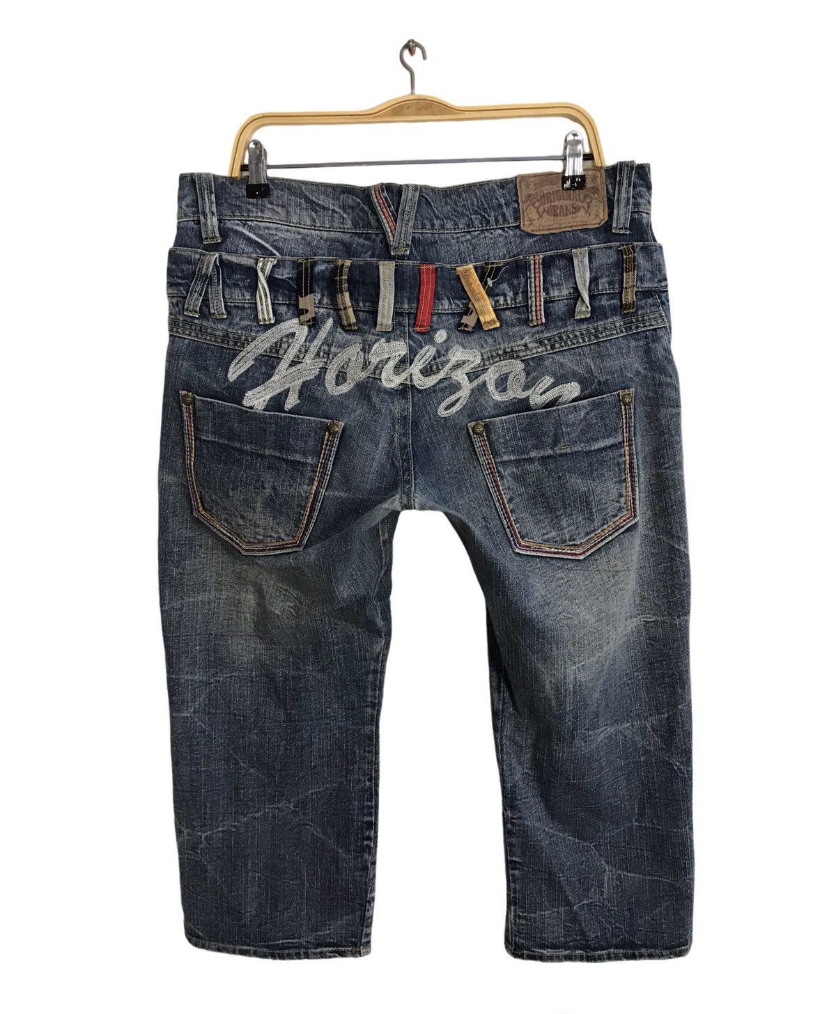 Japanese Brand × Vintage Vintage Japanese Brand Double Waist Denim Shorts Design Size US 36 / EU 52 - 2 Thumbnail
