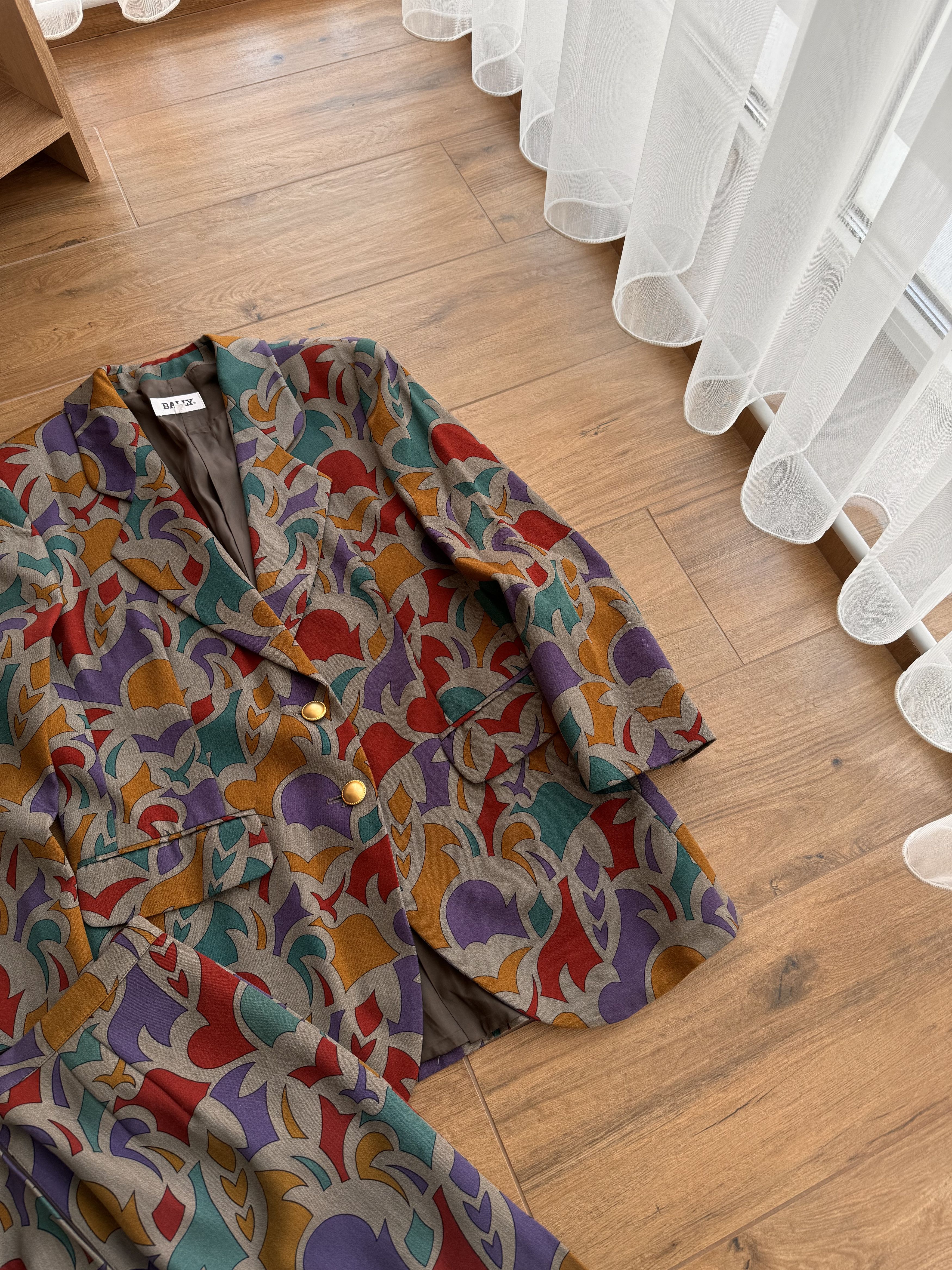 Bally Vintage Bally Gruppo GFT Collaudo Wool Floral Blazer&Ski Size L / US 10 / IT 46 - 5 Thumbnail